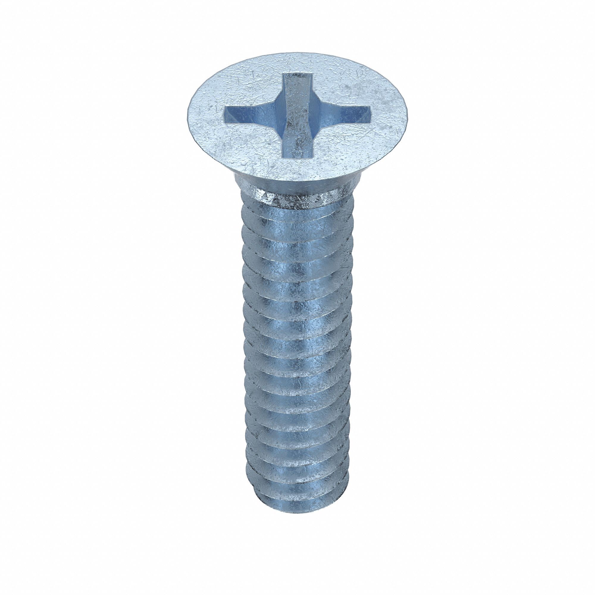 MACHINE SCREW, #4-40 THREAD, ½ IN L, STEEL, ZINC PLATED, FLAT, PHILLIPS, INCH, ROUND, 100 PK