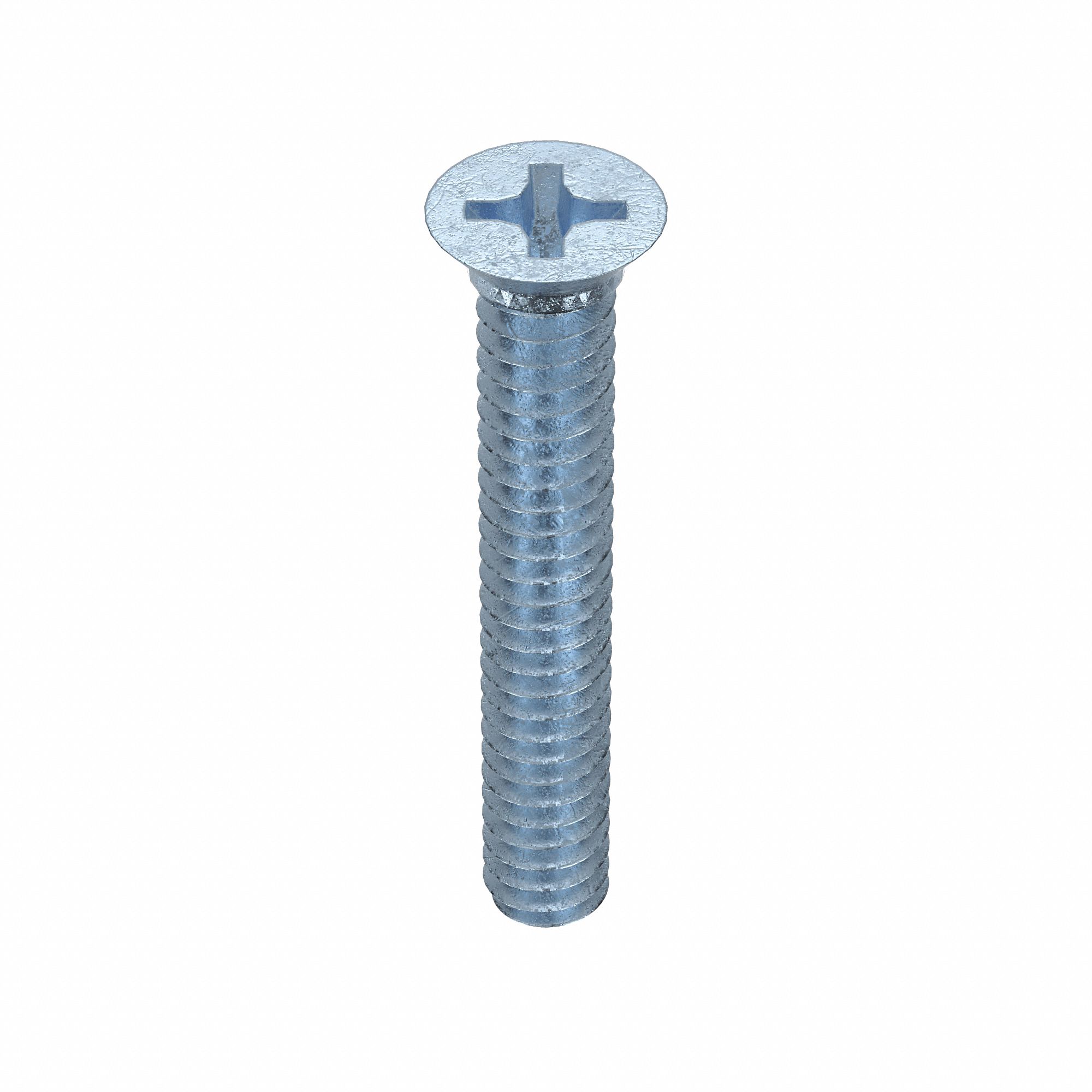 MACHINE SCREW, #4-40 THREAD, ¾ IN L, STEEL, ZINC PLATED, FLAT, PHILLIPS, INCH, ROUND, 100 PK