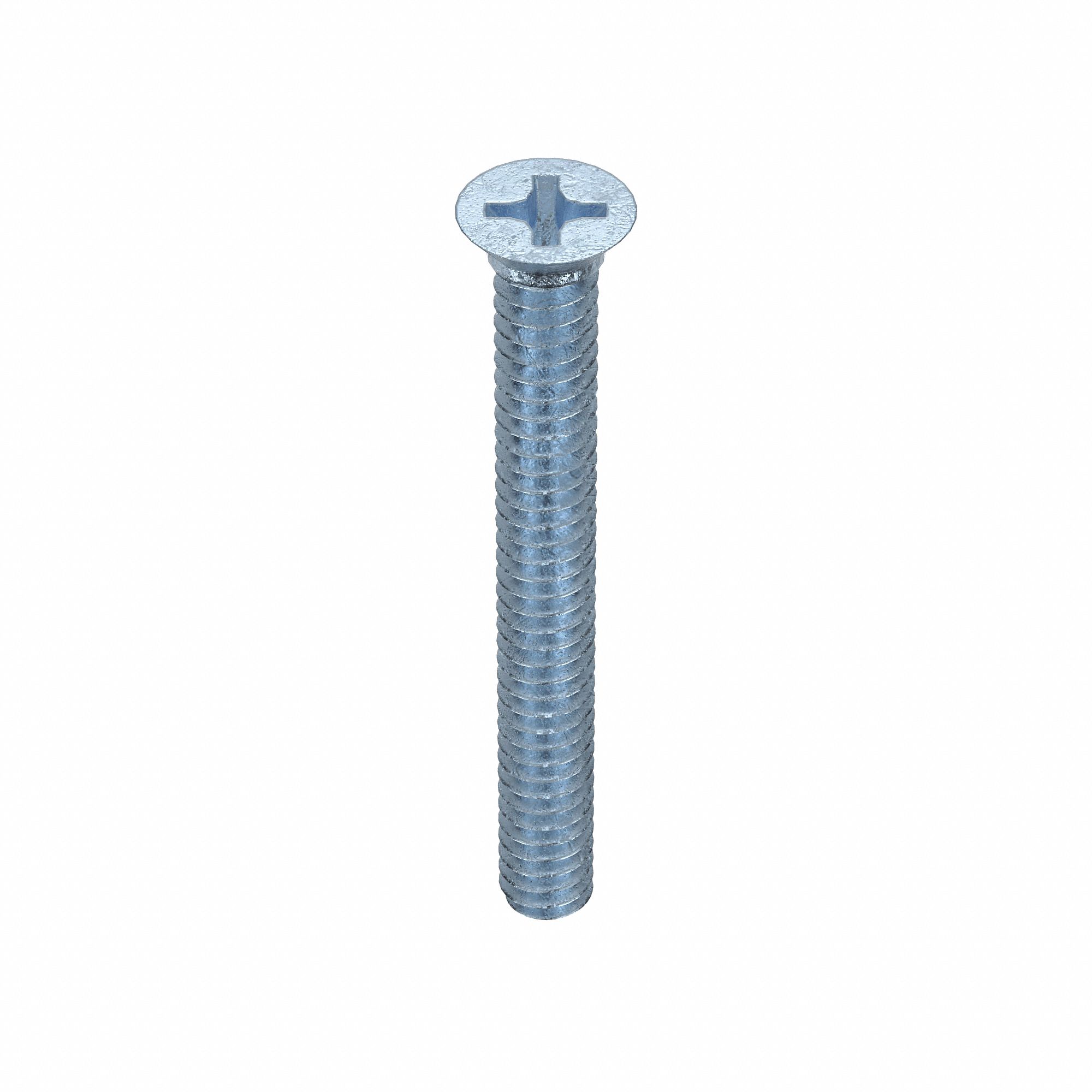 MACHINE SCREW, #4-40 THREAD, 1 IN L, STEEL, ZINC PLATED, FLAT, PHILLIPS, ASME B18.6.3, 100 PK