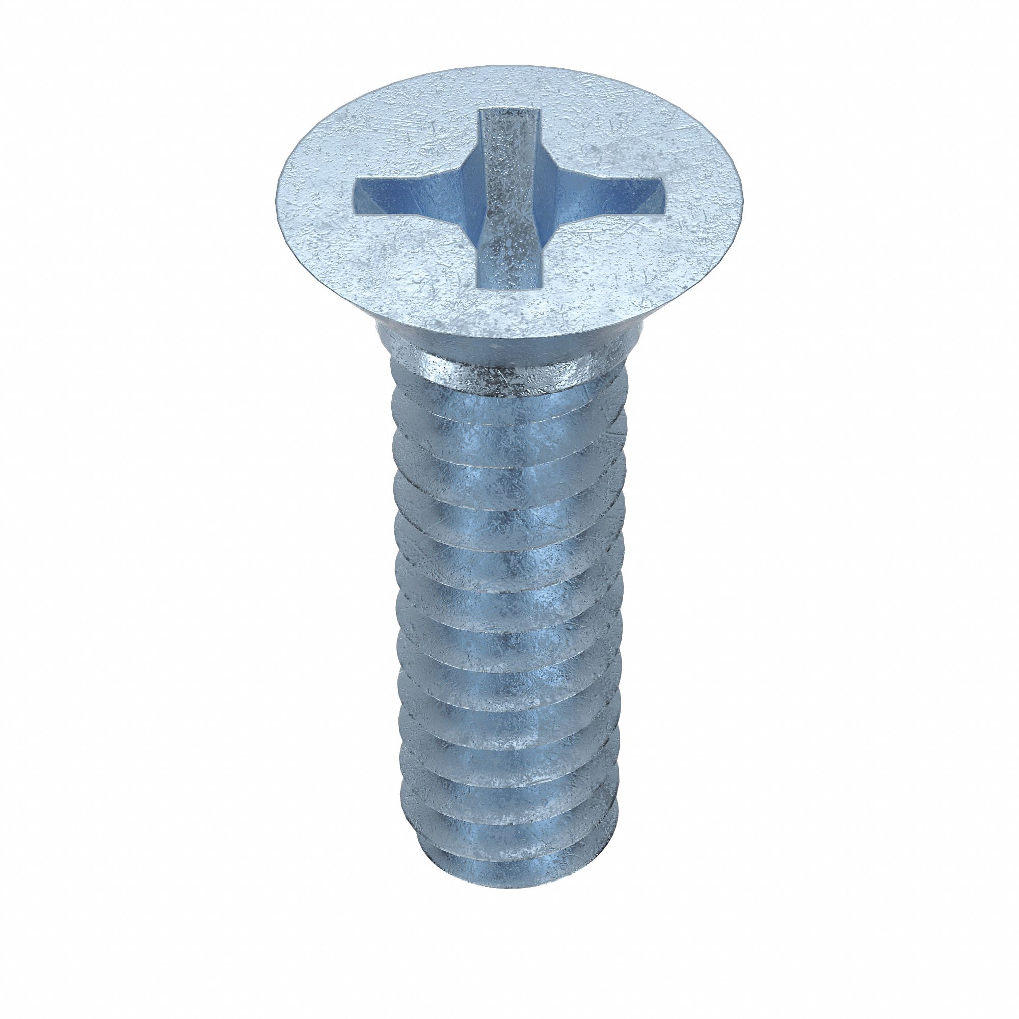 MACHINE SCREW, #6-32 THREAD, ½ IN L, STEEL, ZINC PLATED, FLAT, PHILLIPS, INCH, ROUND, 100 PK