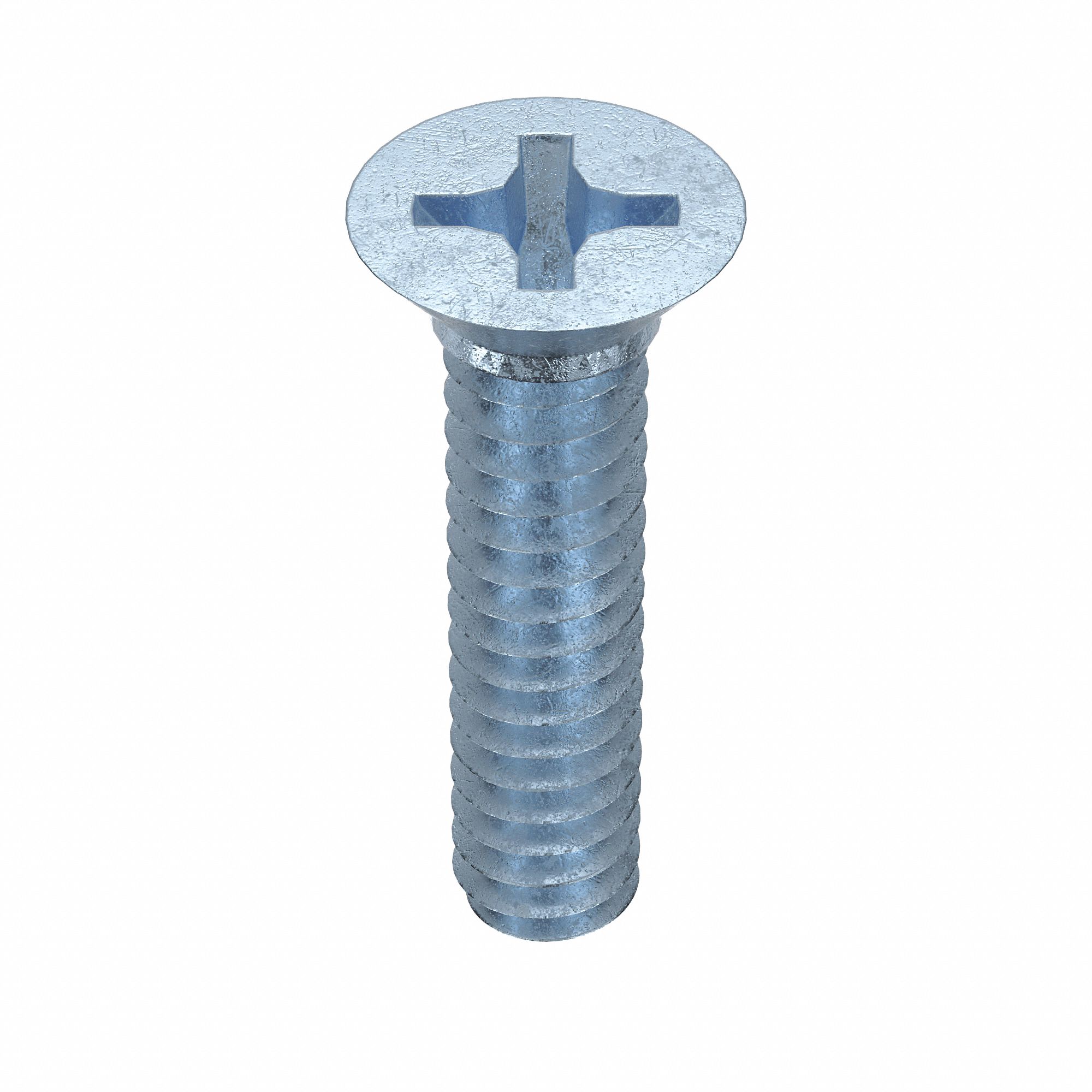 MACHINE SCREW, #6-32 THREAD, ⅝ IN L, STEEL, ZINC PLATED, FLAT, PHILLIPS, INCH, ROUND, 100 PK