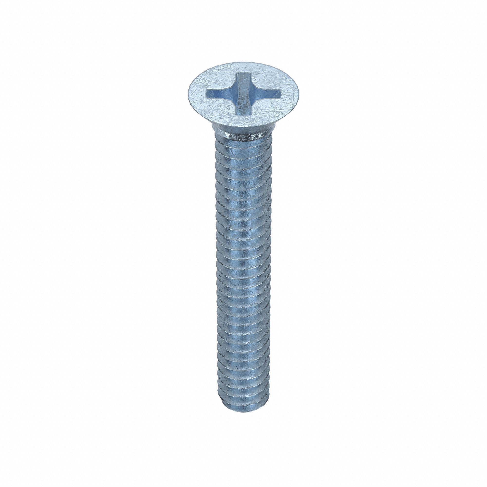 MACHINE SCREW, #6-32 THREAD, 1 IN L, STEEL, ZINC PLATED, FLAT, PHILLIPS, ASME B18.6.3, 100 PK