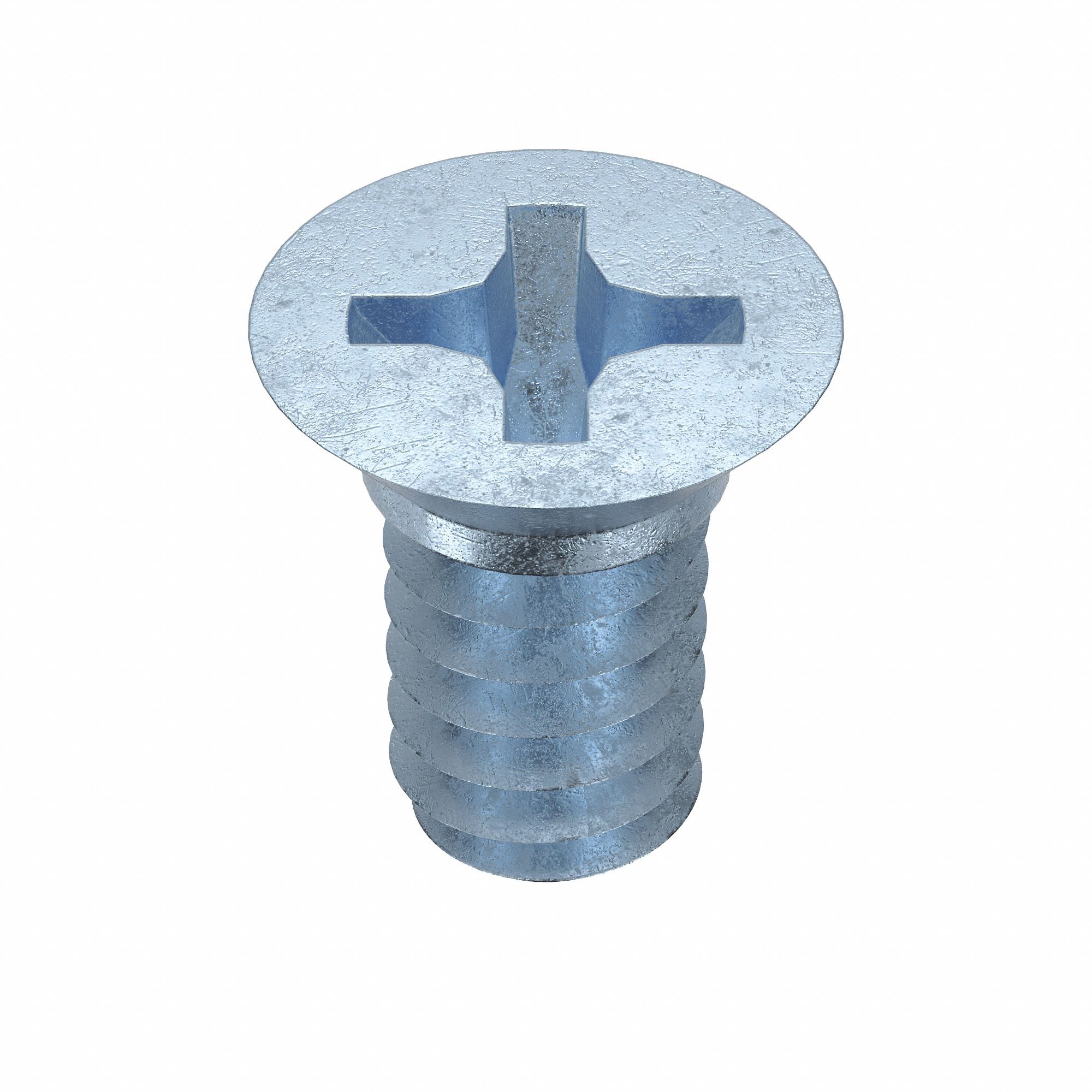 Machine Screw: #10-24 Thread Size, 3/8 in Lg, Steel, Zinc-Plated, Flat, Phillips, 100 PK