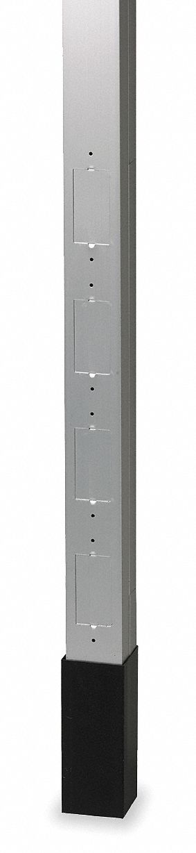 1MXR7 - Alum Service Pole Clear 10ft. 2 L 2.13 W