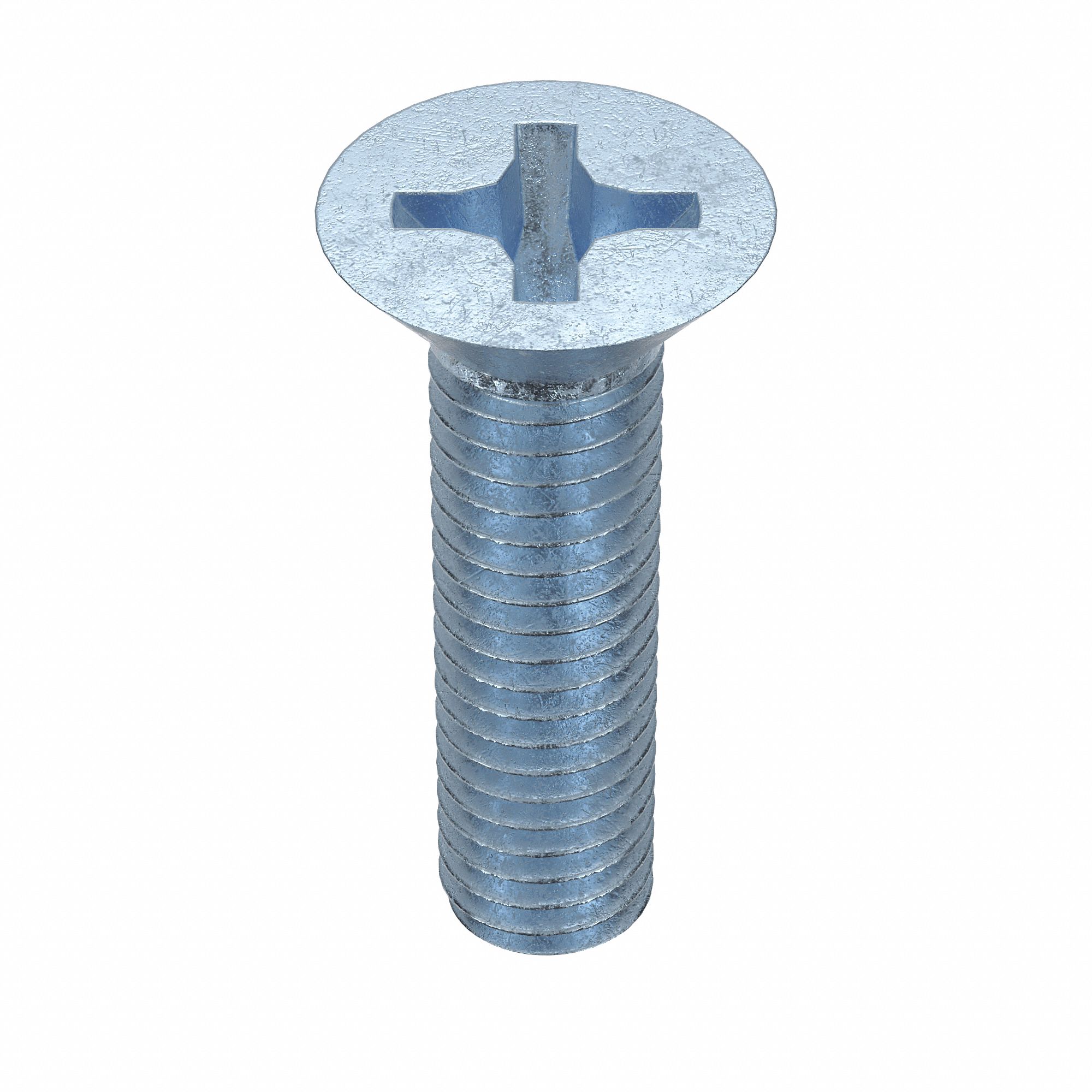 Machine Screw: #10-32 Thread Size, 3/4 in Lg, Steel, Zinc-Plated, Flat, Phillips, 100 PK