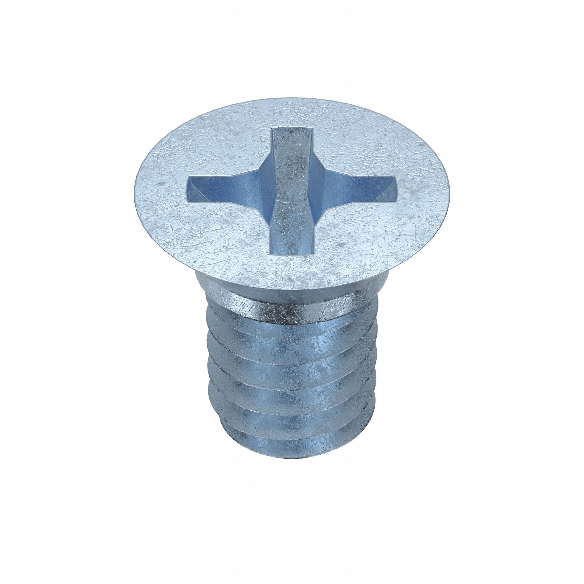 Machine Screw: #12-24 Thread Size, 3/8 in Lg, Steel, Zinc-Plated, Flat, Phillips, 100 PK