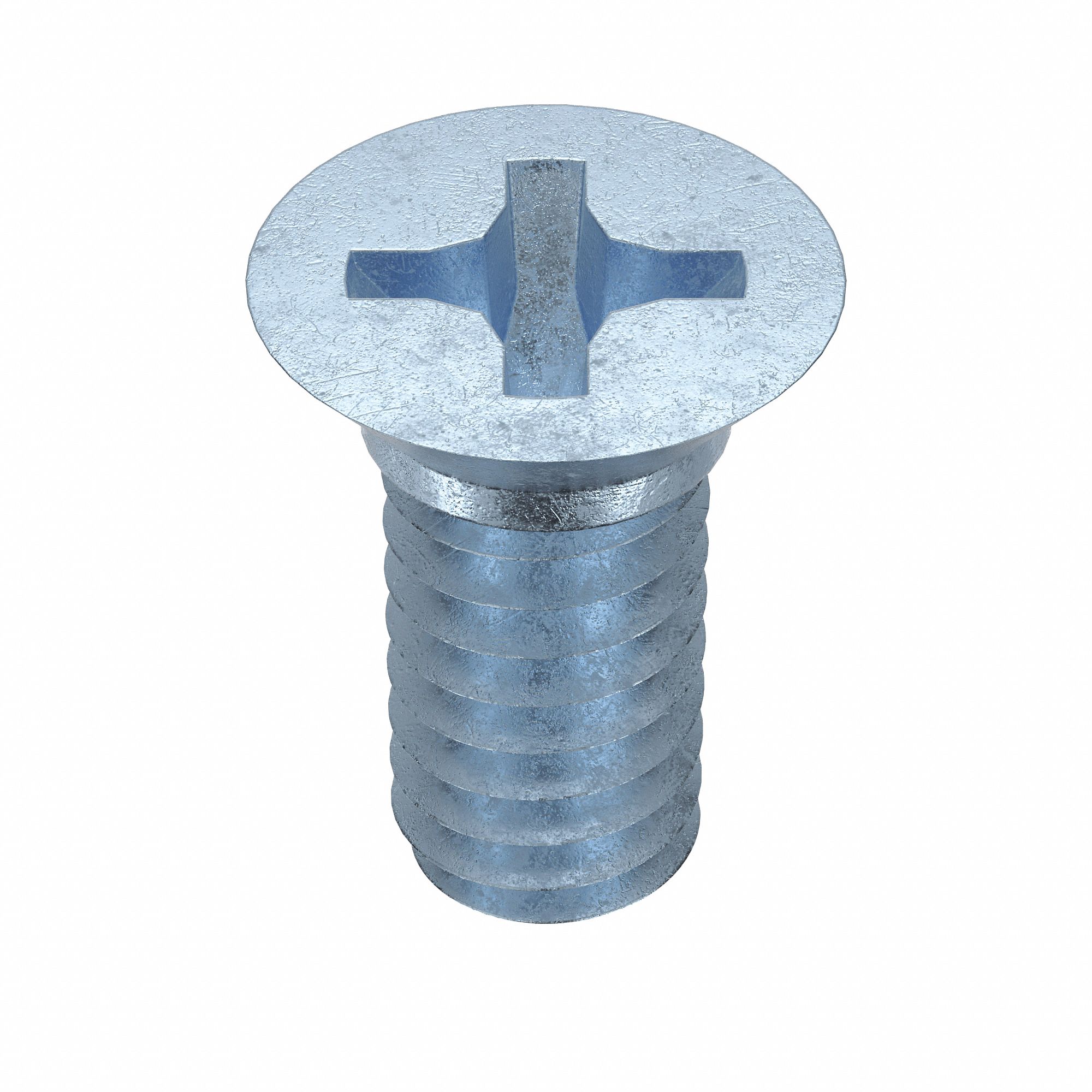 MACHINE SCREW, #12-24 THREAD, ½ IN L, STEEL, ZINC PLATED, FLAT, PHILLIPS, INCH, 100 PK