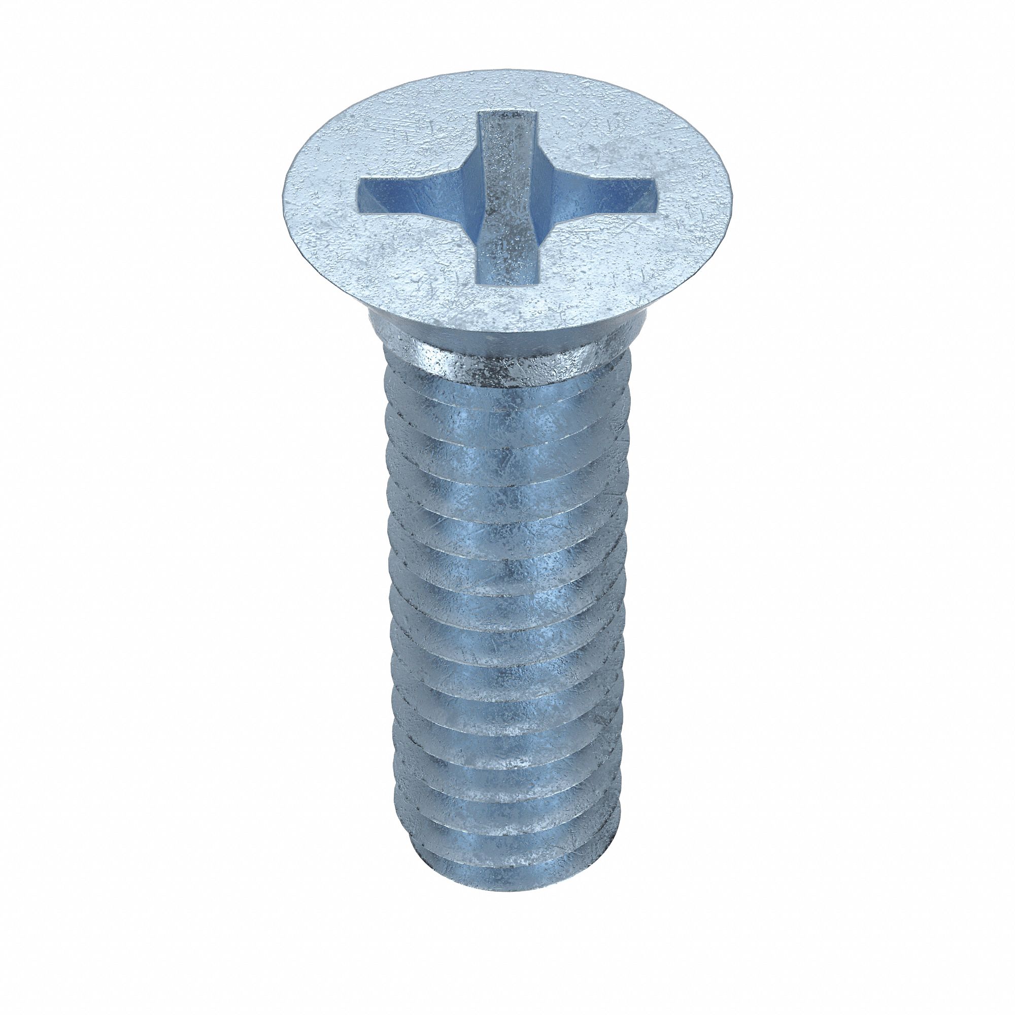 MACHINE SCREW, #12-24 THREAD, ¾ IN L, STEEL, ZINC PLATED, FLAT, PHILLIPS, INCH, 100 PK