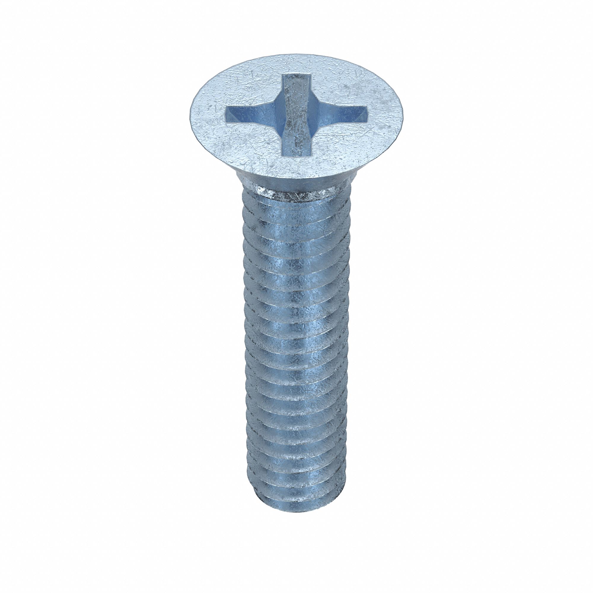 MACHINE SCREW, #12-24 THREAD, 1 IN L, STEEL, ZINC PLATED, FLAT, PHILLIPS, ASME B18.6.3, 100 PK