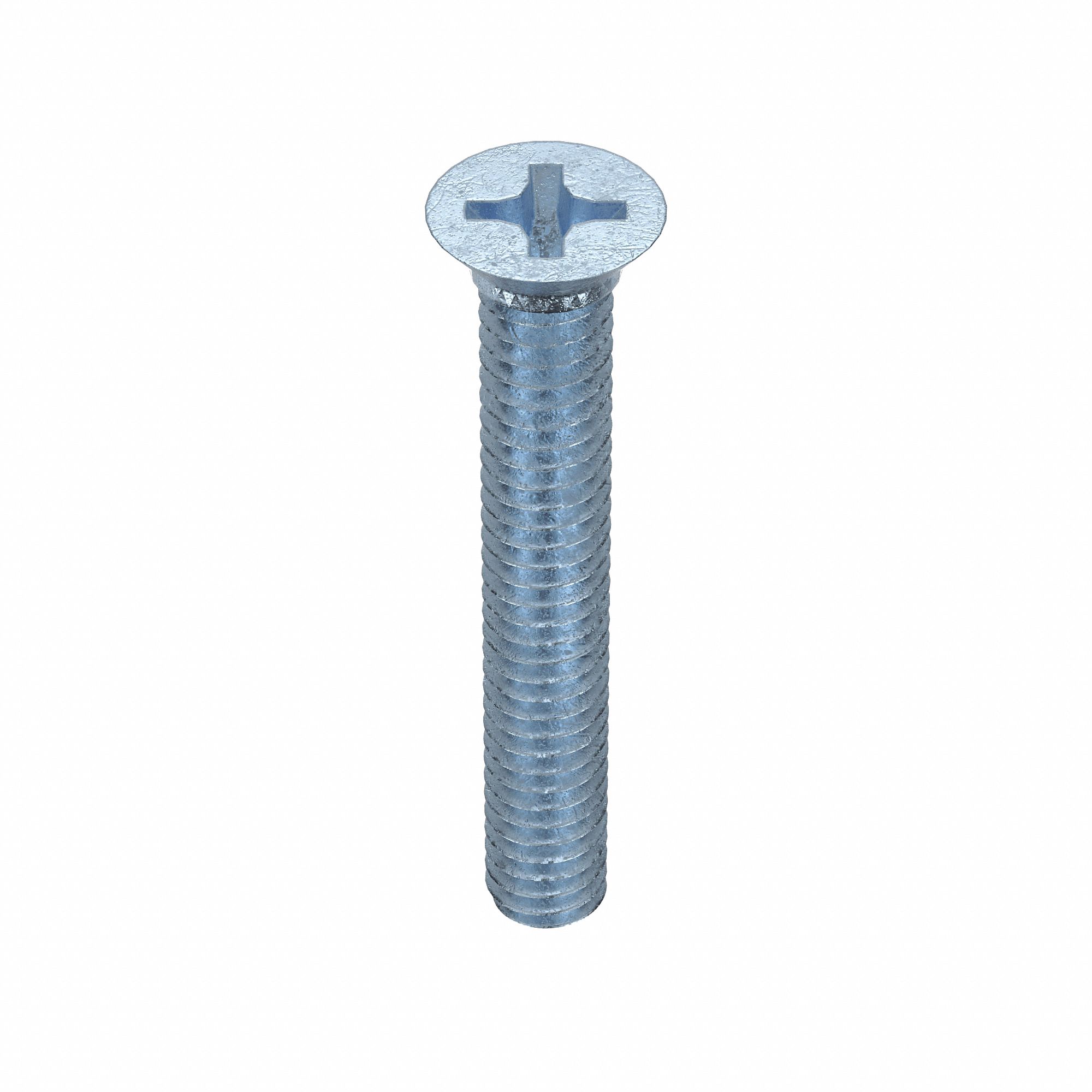 MACHINE SCREW, #12-24 THREAD, 1½ IN L, STEEL, ZINC PLATED, FLAT, PHILLIPS, INCH, 100 PK