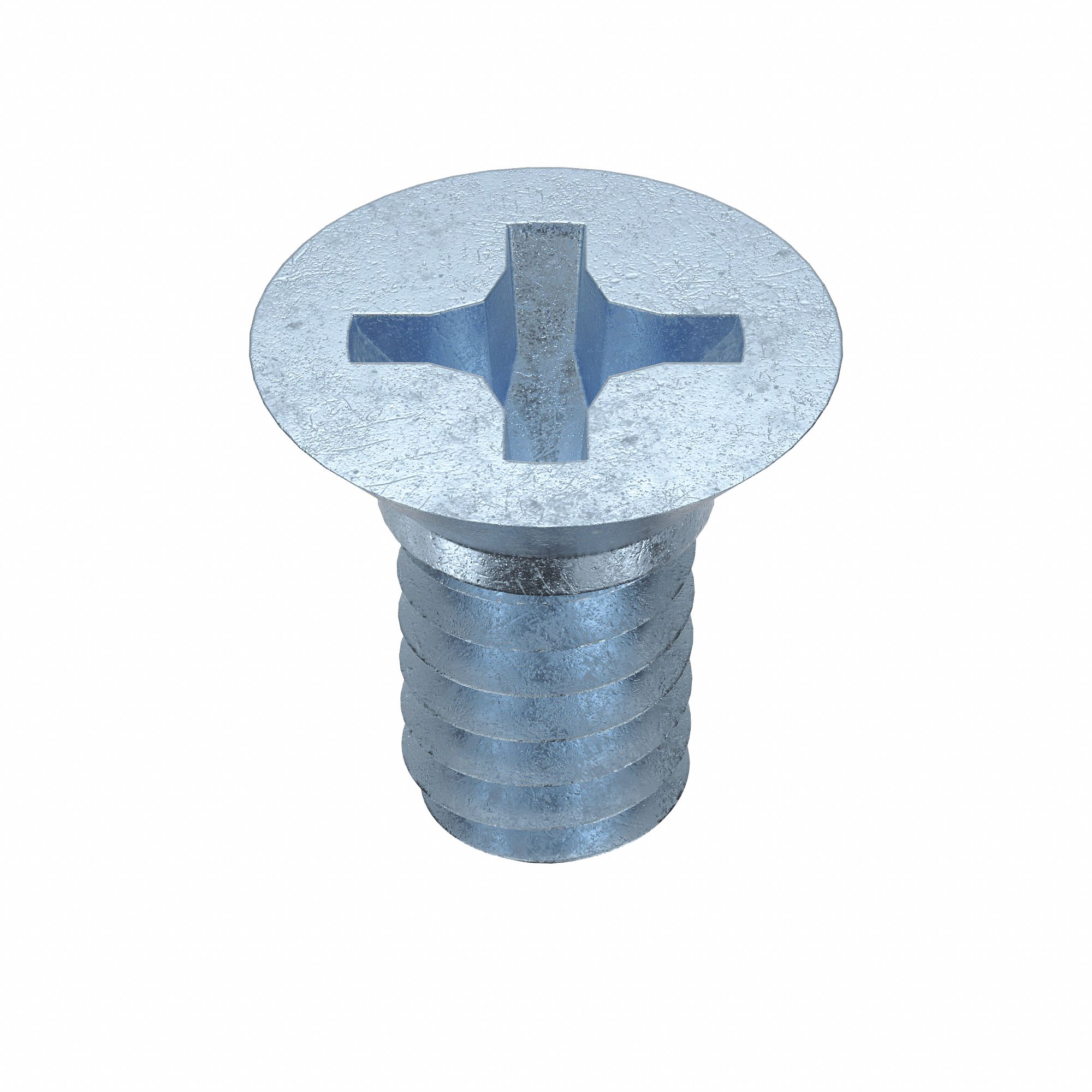 Machine Screw: 1/4"-20 Thread Size, 1/2 in Lg, Steel, Zinc-Plated, Flat, Phillips, 100 PK