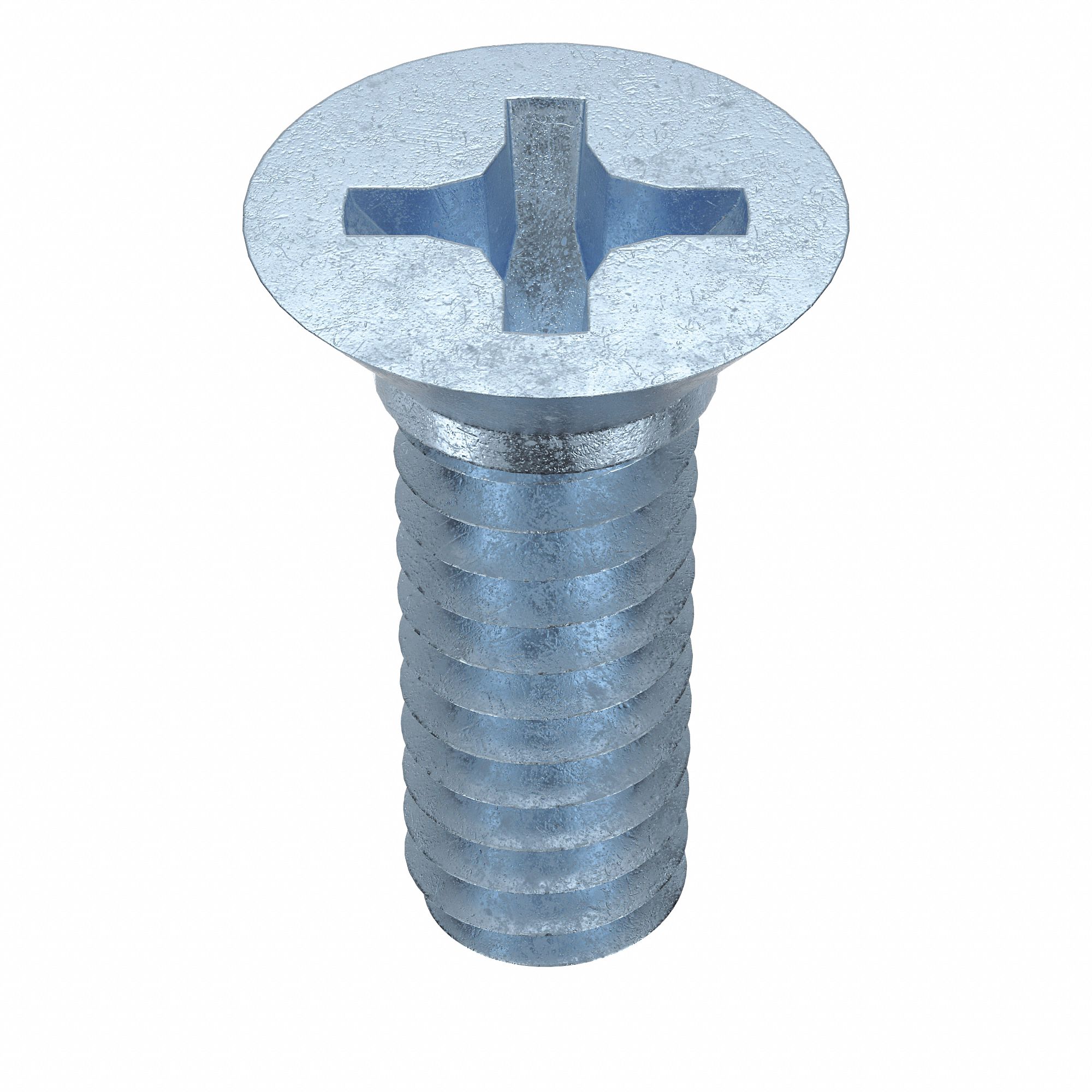 Machine Screw: 1/4"-20 Thread Size, 3/4 in Lg, Steel, Zinc-Plated, Flat, Phillips, 100 PK