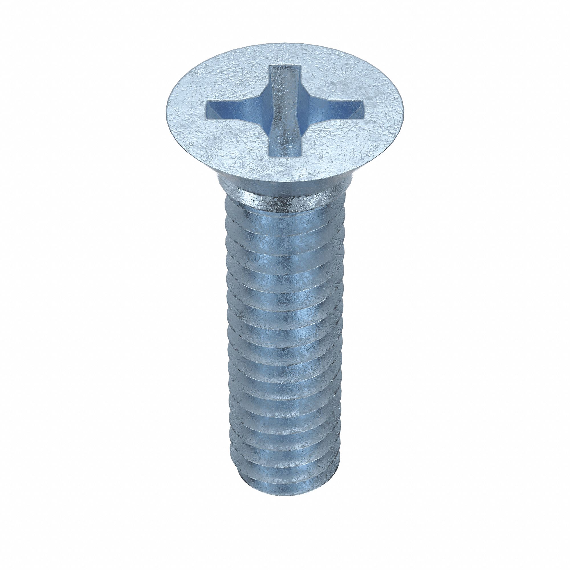 MACHINE SCREW, ¼"-20 THREAD, 1 IN L, STEEL, ZINC PLATED, FLAT, PHILLIPS, INCH, ROUND, 100 PK