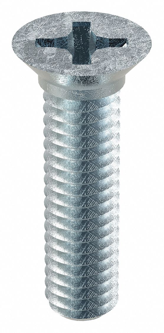 VIS DE M&Eacute;CANIQUE,5/16"-18,1 1/4PO L, ACIER, GALVANIS&Eacute;, PLATE, CRUCIFORME,POUCE,100PQ