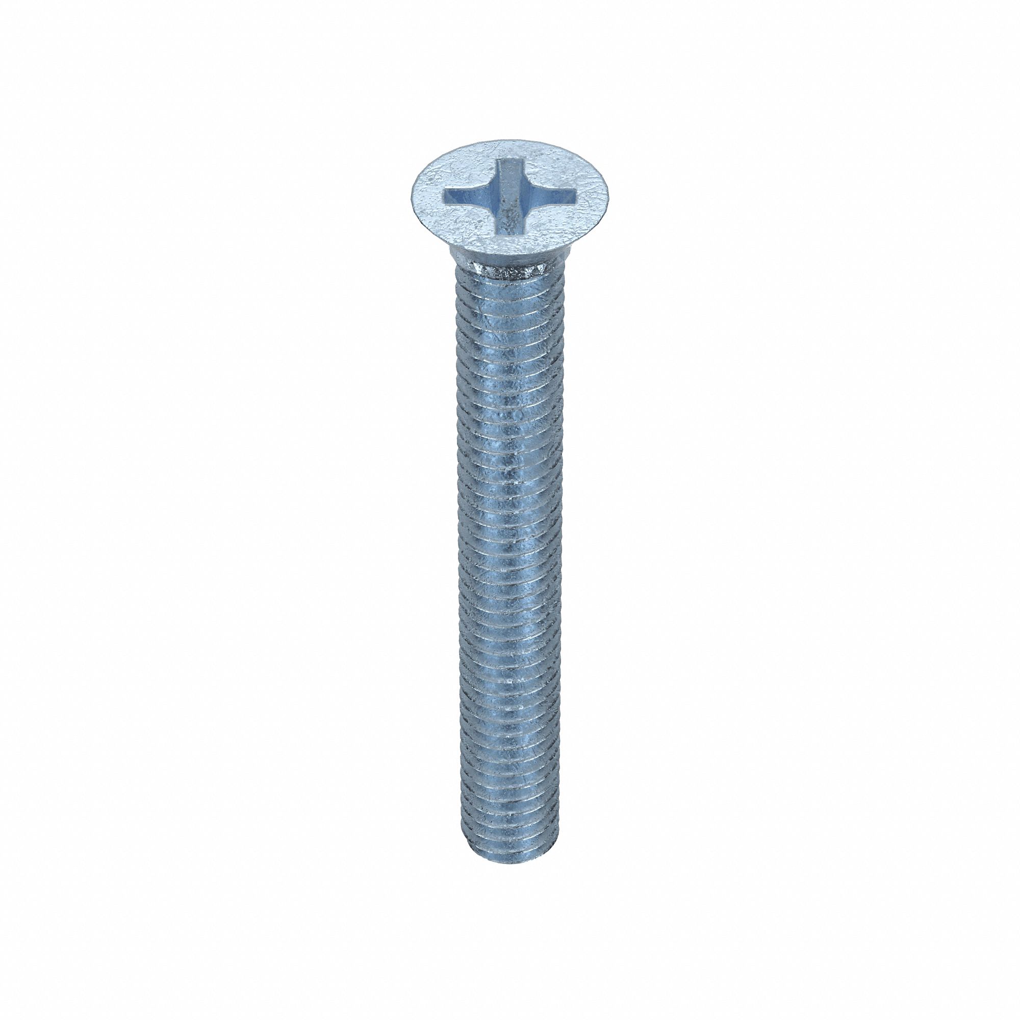 VIS DE M&Eacute;CANIQUE,5/16"-18,2 1/2PO L, ACIER, GALVANIS&Eacute;, PLATE, CRUCIFORME,POUCE, 100PQ