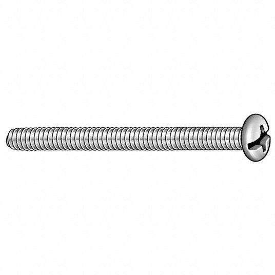 Machine Screw, PK 100 - Grainger