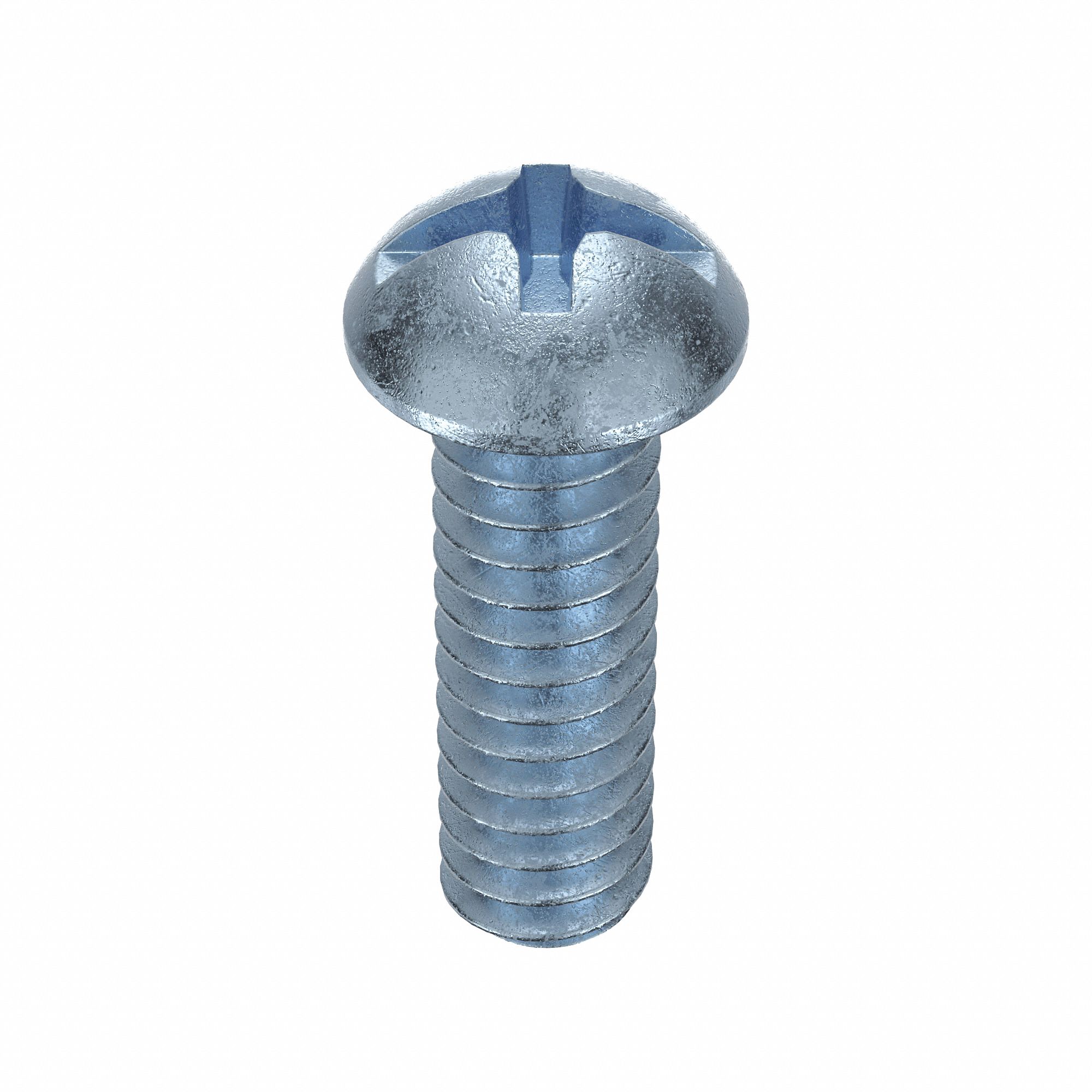 Machine Screw: #4-40 Thread Size, 3/8 in Lg, Steel, Zinc-Plated, Round, Machine Screw, 100 PK