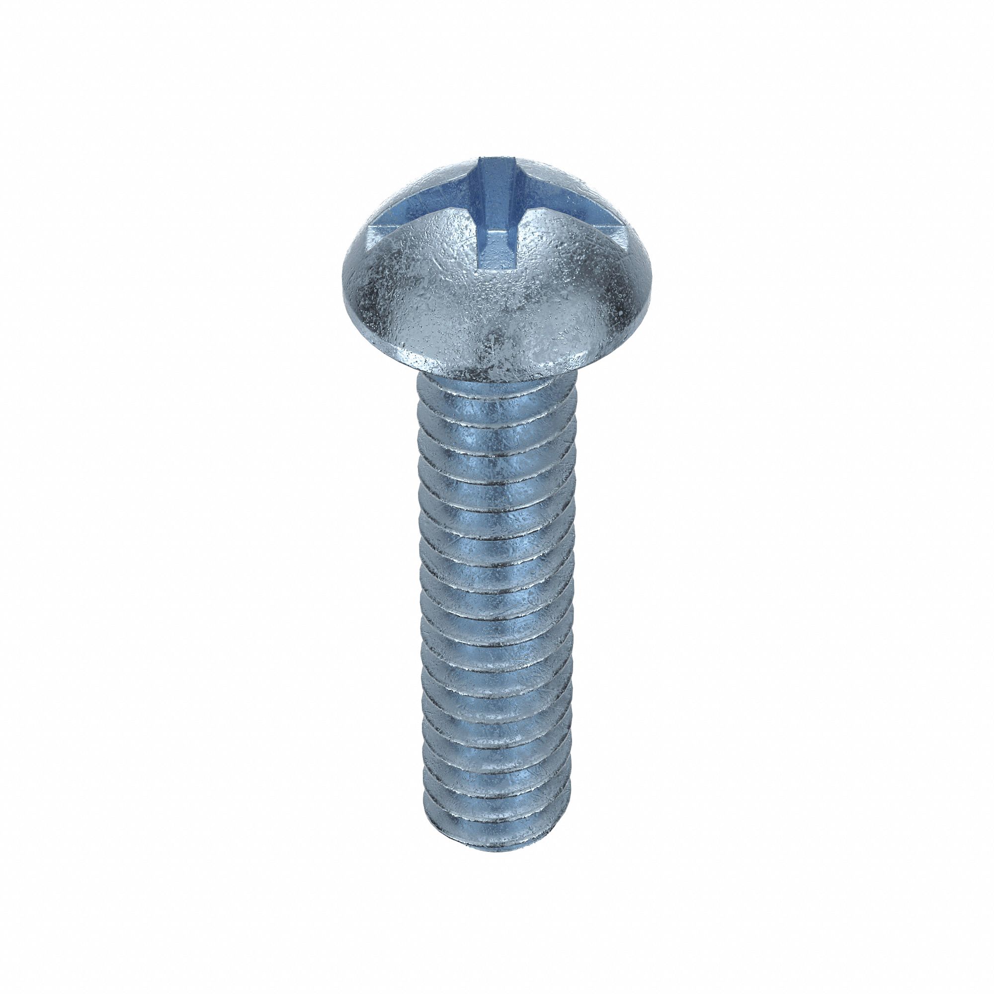 MACHINE SCREW, #4-40 THREAD, ½ IN L, STEEL, ZINC PLATED, ROUND, ASME B18.6.3, INCH, 100 PK