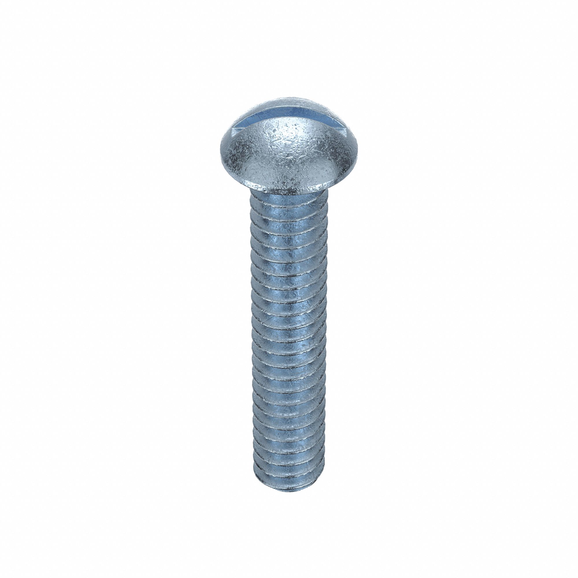 MACHINE SCREW, #4-40 THREAD, ⅝ IN L, STEEL, ZINC PLATED, ROUND, SLOTTED, INCH, 100 PK