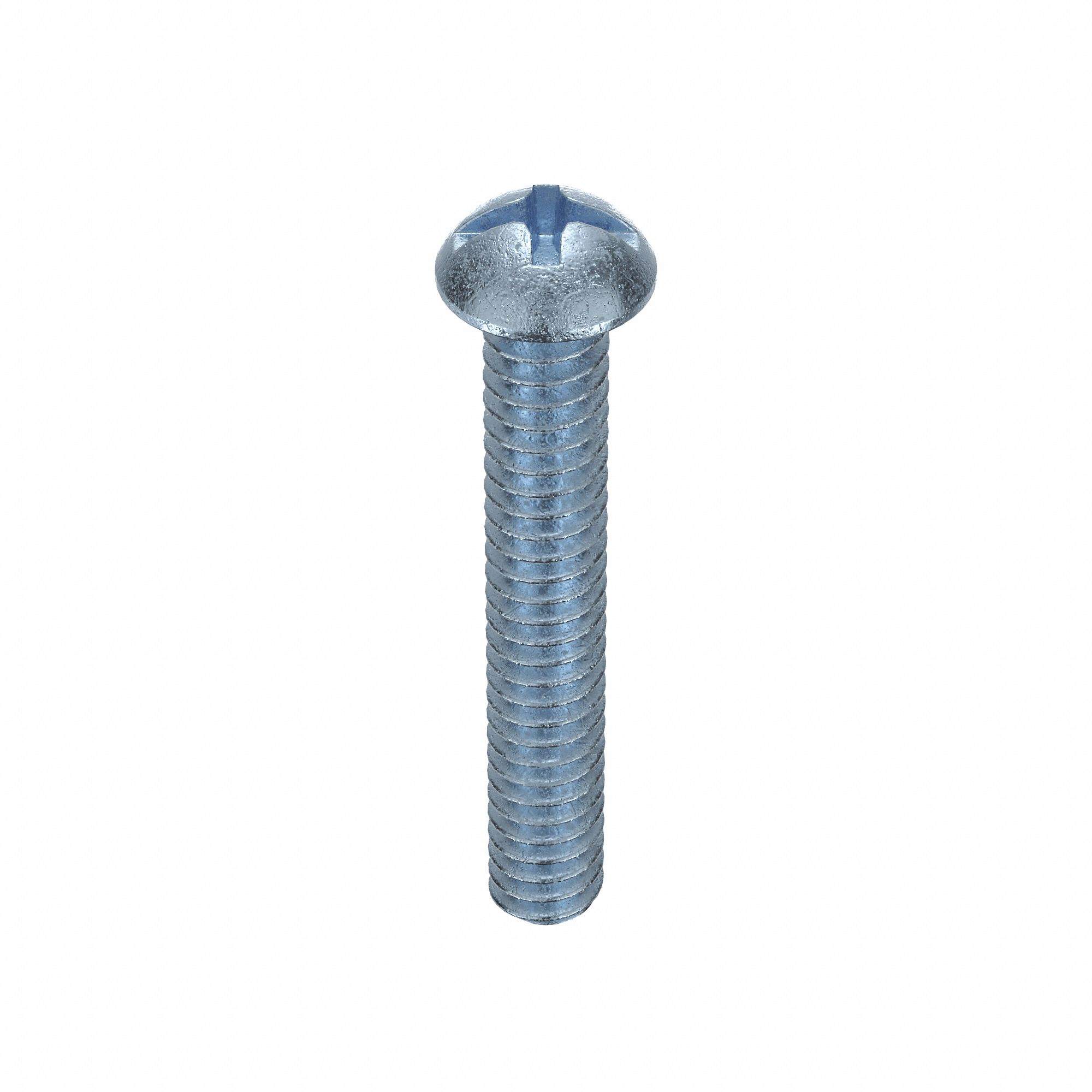 MACHINE SCREW, #4-40 THREAD, ¾ IN L, STEEL, ZINC PLATED, ROUND, ASME B18.6.3, INCH, 100 PK