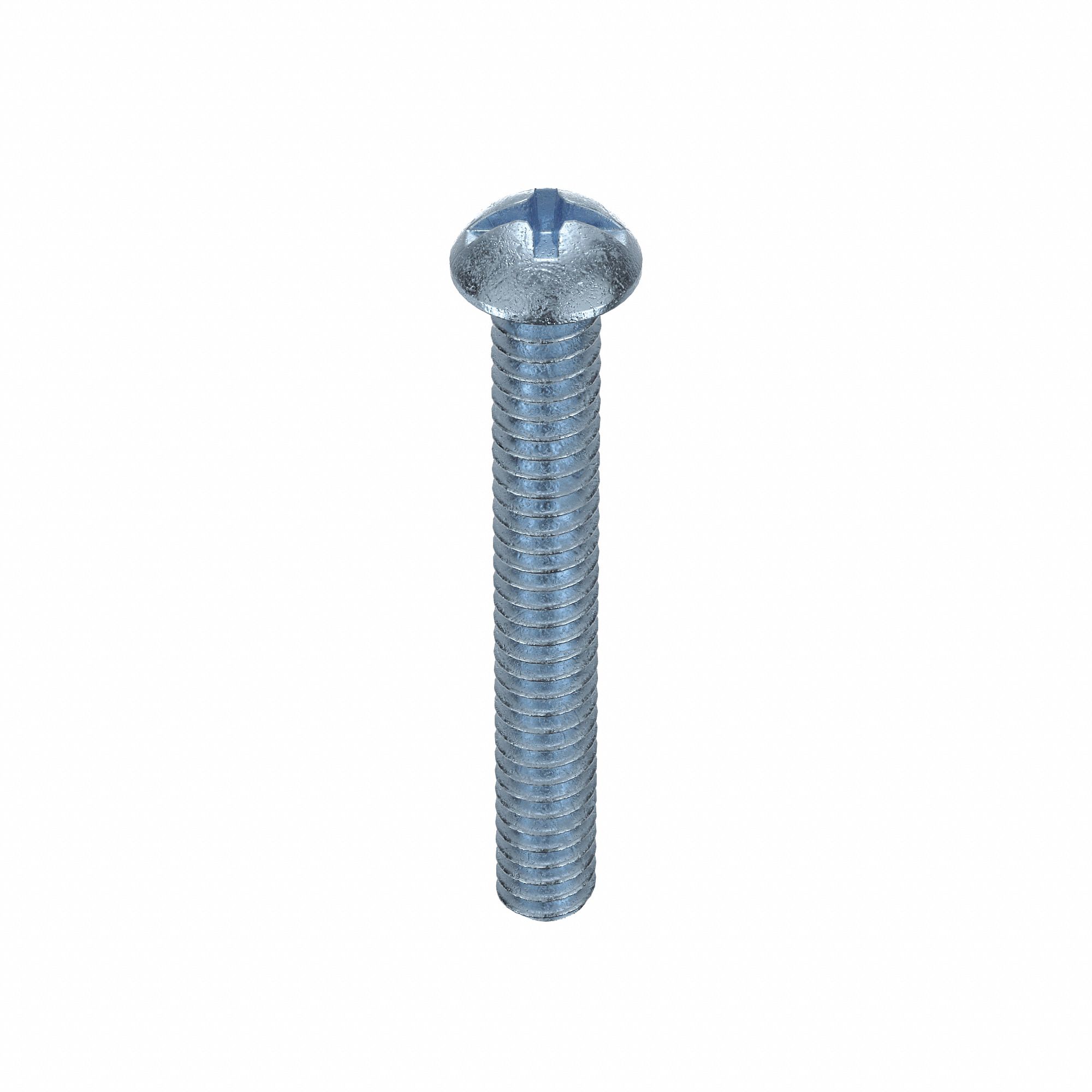 MACHINE SCREW, #4-40 THREAD, ⅞ IN L, STEEL, ZINC PLATED, ROUND, ASME B18.6.3, INCH, 100 PK