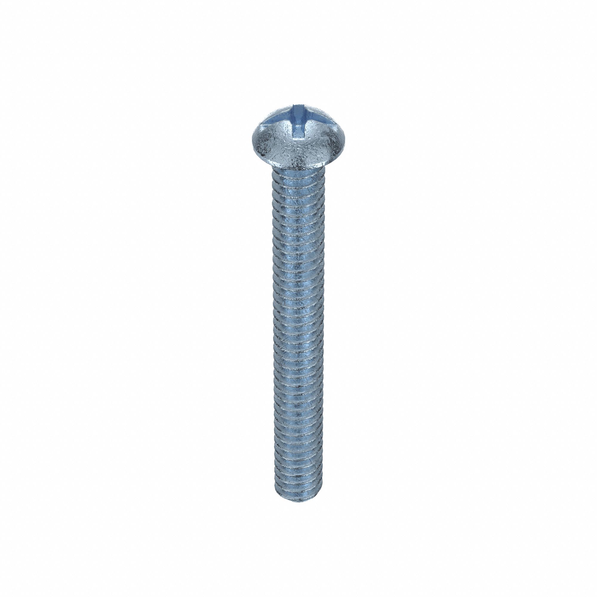 MACHINE SCREW, #4-40 THREAD, 1 IN L, STEEL, ZINC PLATED, ROUND, COMBO SLOTTED/PHILLIPS, 100 PK