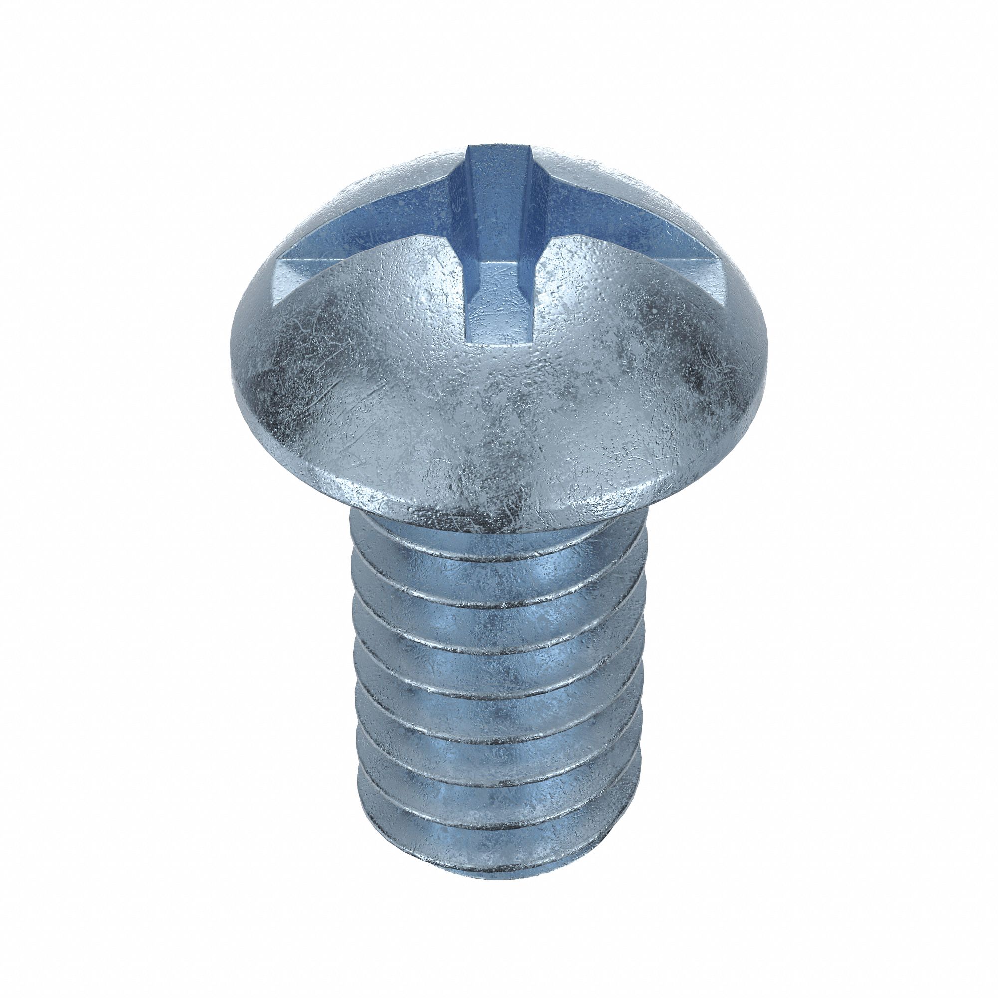 Machine Screw: #5-40 Thread Size, 1/4 in Lg, Steel, Zinc-Plated, Round, Machine Screw, 100 PK