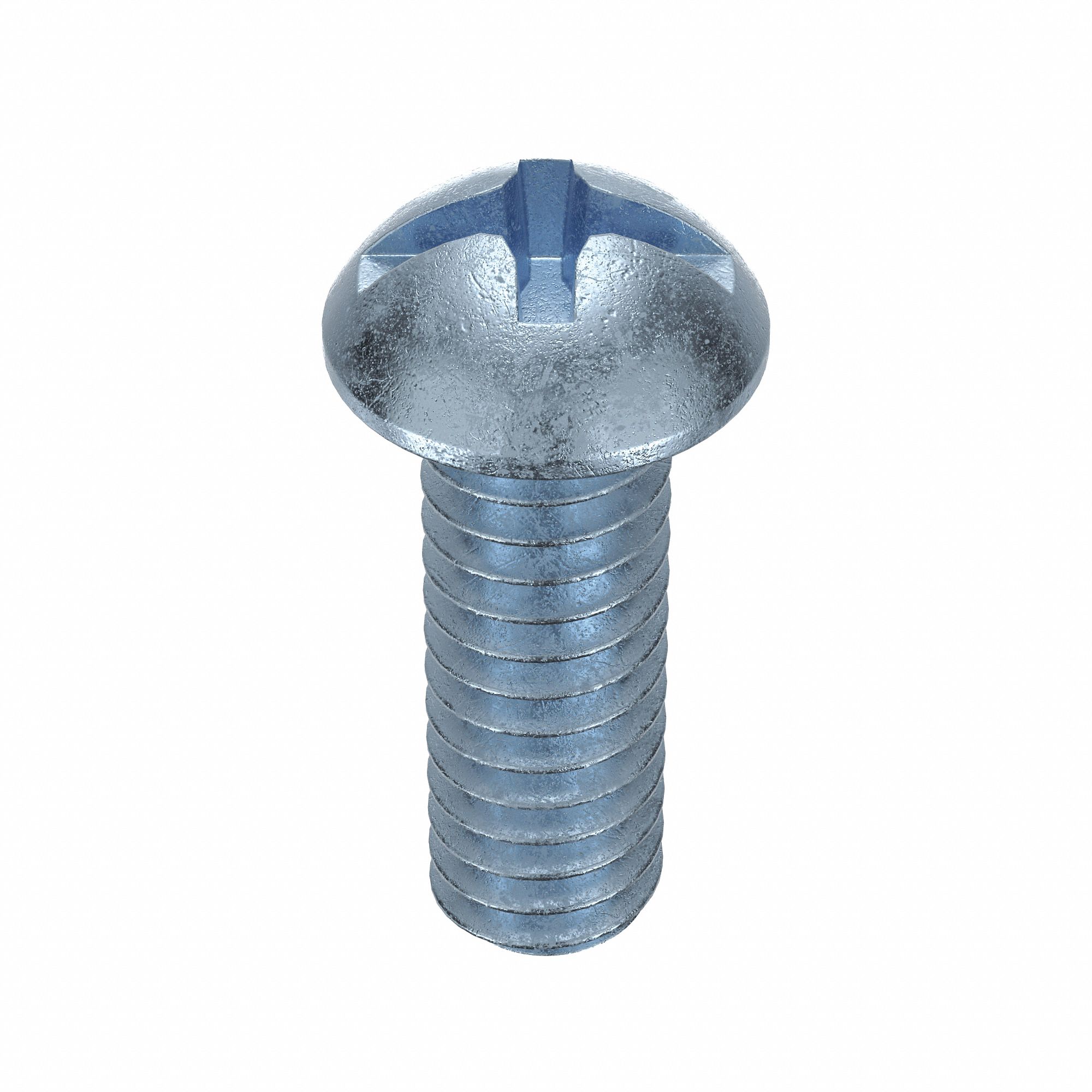 Machine Screw: #5-40 Thread Size, 3/8 in Lg, Steel, Zinc-Plated, Round, Machine Screw, 100 PK