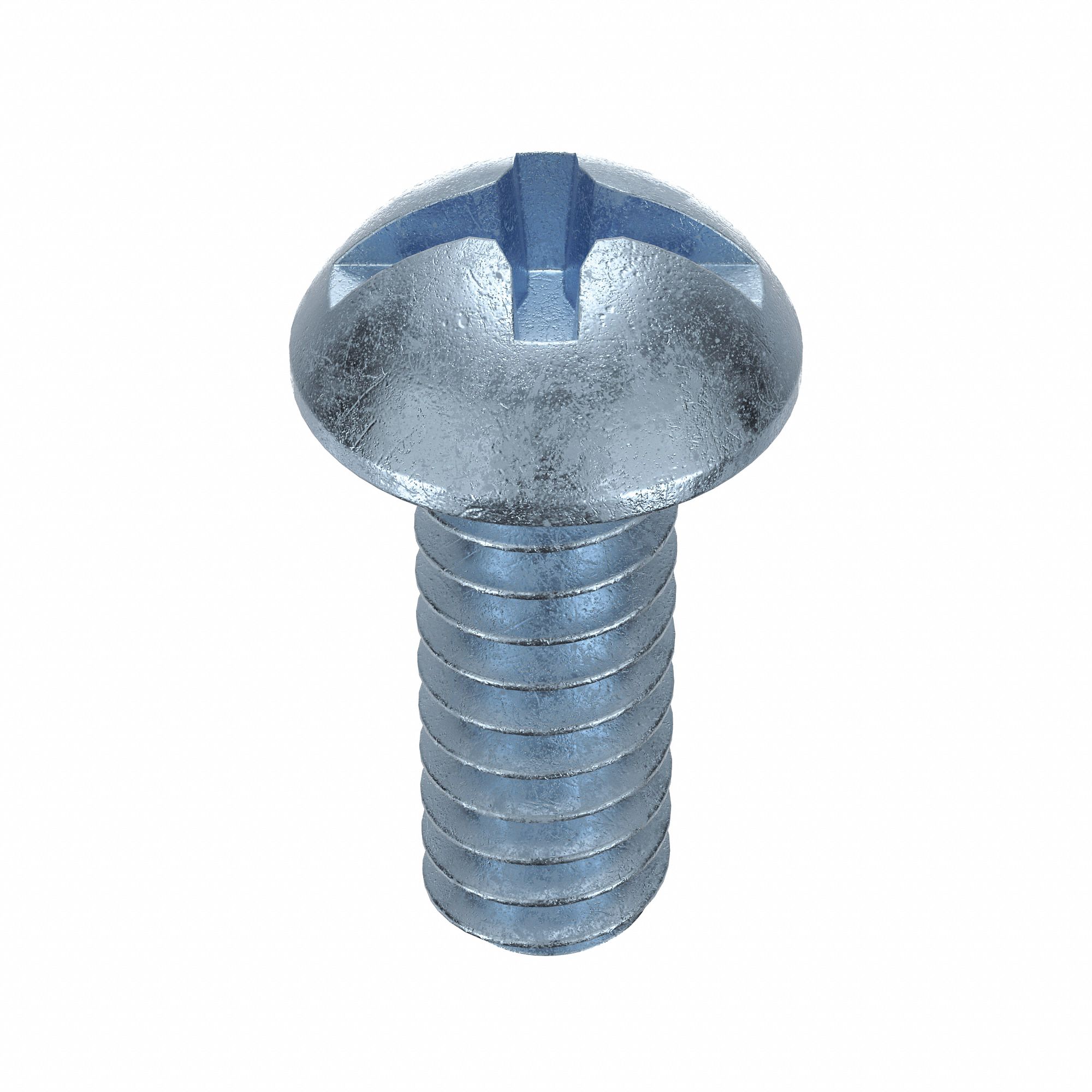 Machine Screw: #6-32 Thread Size, 3/8 in Lg, Steel, Zinc-Plated, Round, Machine Screw, 100 PK