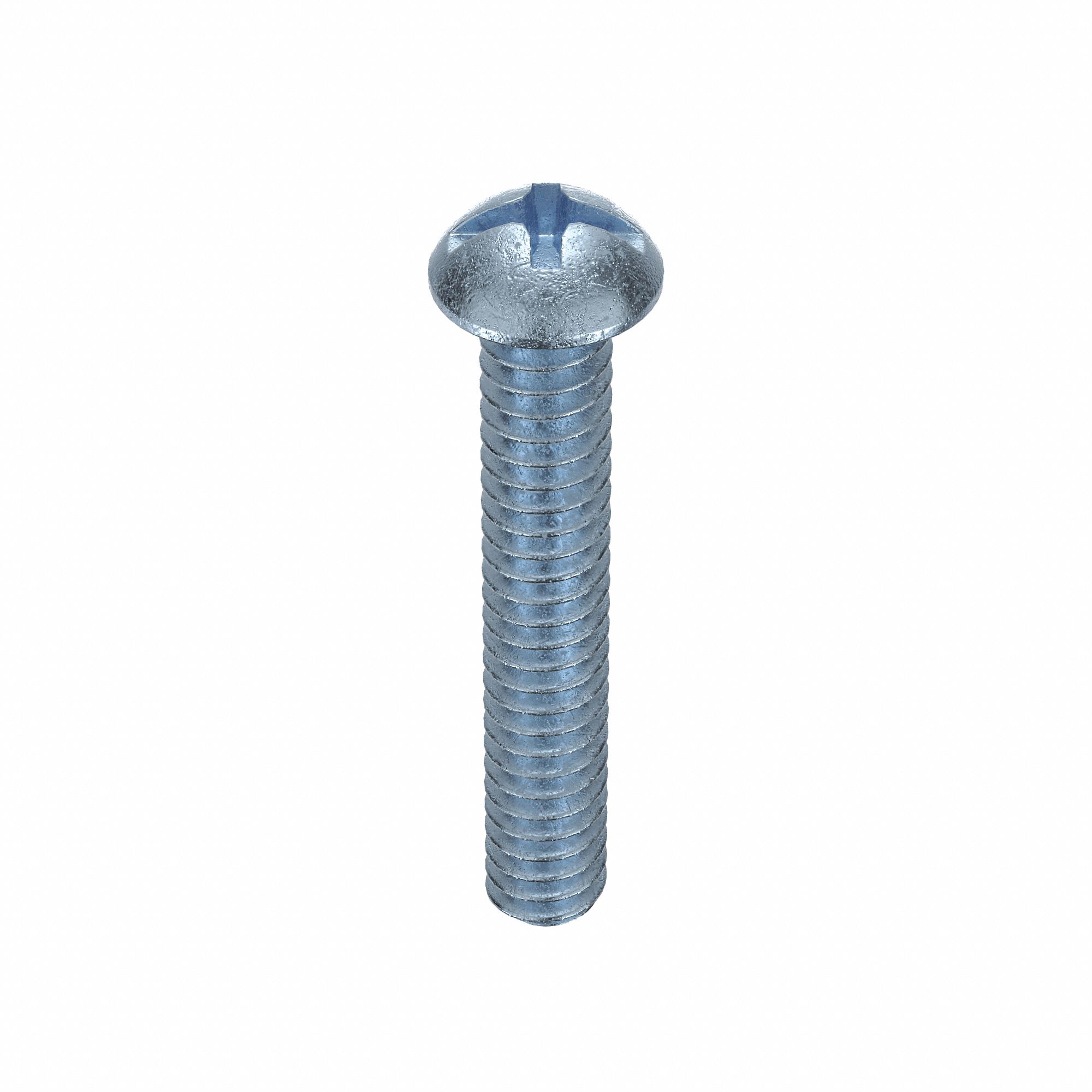 MACHINE SCREW, #6-32 THREAD, ⅞ IN L, STEEL, ZINC PLATED, ROUND, ASME B18.6.3, INCH, 100 PK