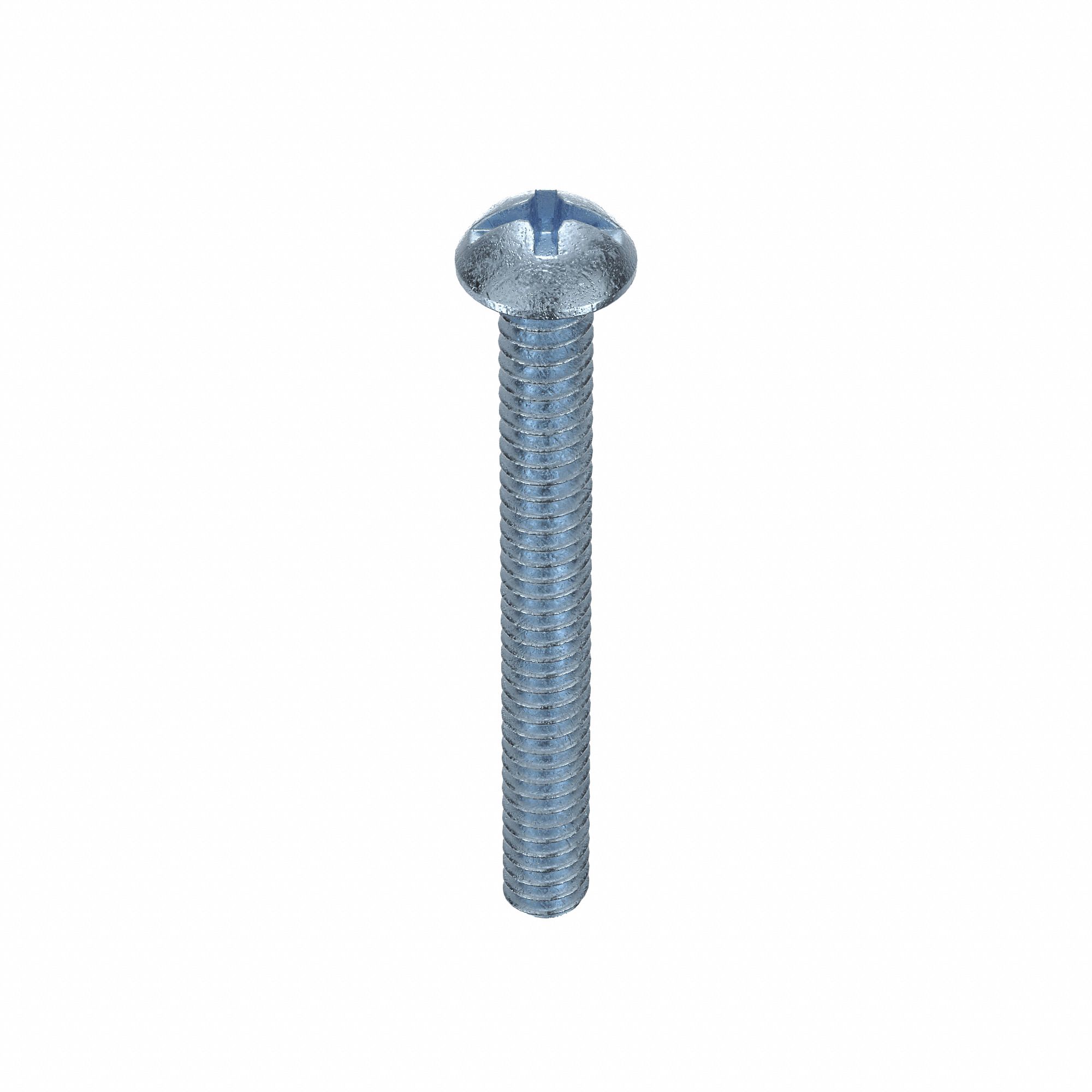 MACHINE SCREW, #6-32 THREAD, 1¼ IN L, STEEL, ZINC PLATED, ROUND, ASME B18.6.3, INCH, 100 PK