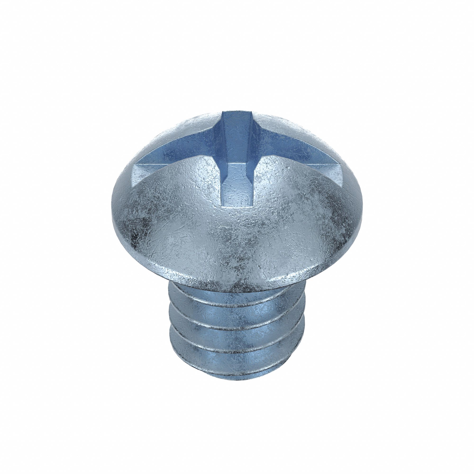 Machine Screw: #10-24 Thread Size, 1/4 in Lg, Steel, Zinc-Plated, Round, Machine Screw, 100 PK