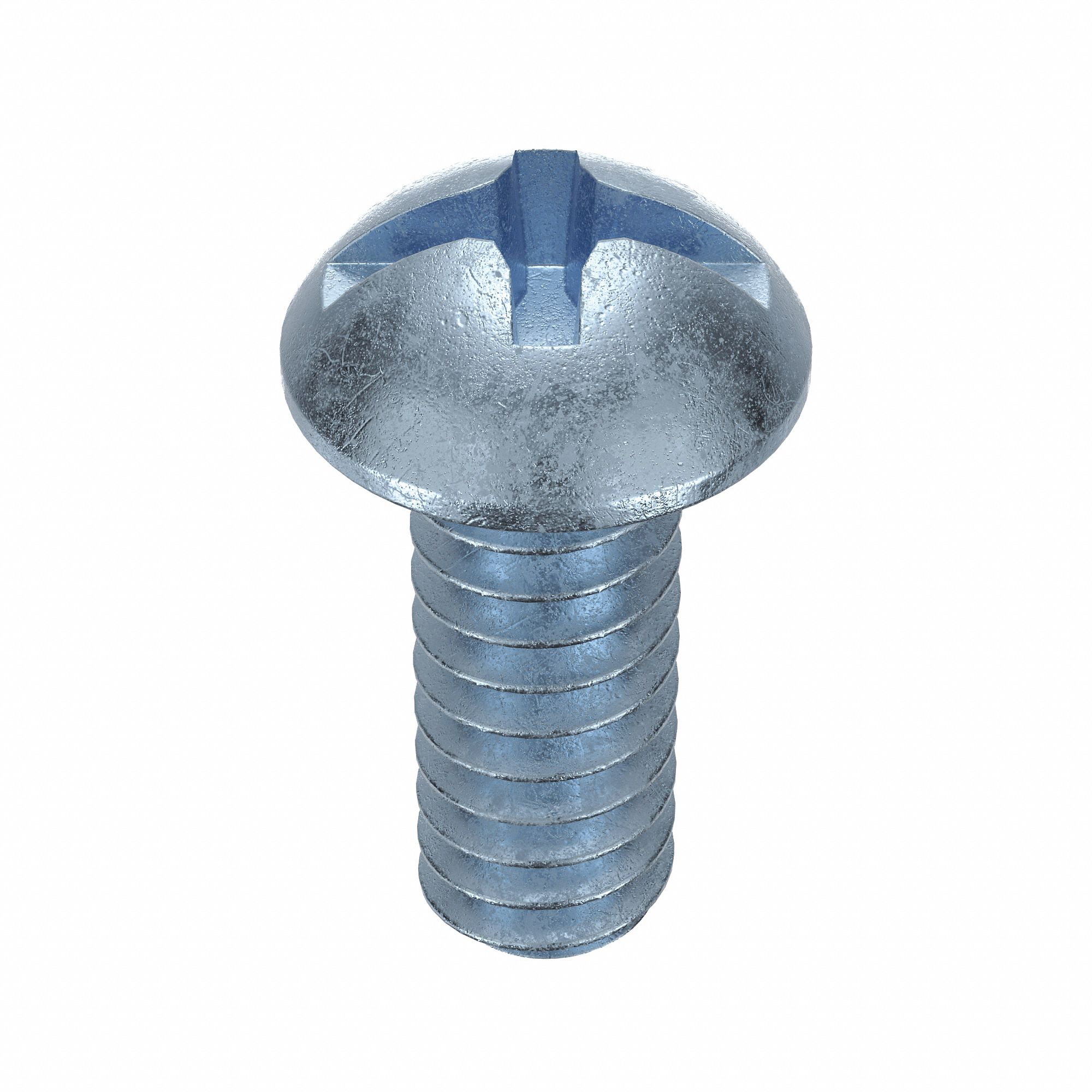 MACHINE SCREW, #10-24 THREAD, ½ IN L, STEEL, ZINC PLATED, ROUND, ASME B18.6.3, INCH, 100 PK