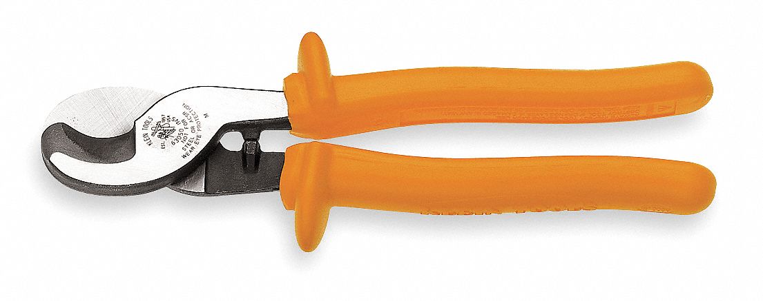 High Leverage Cable Cutter: Plastic Handle, Shear, For 24 AWG Max Dia Data Cable