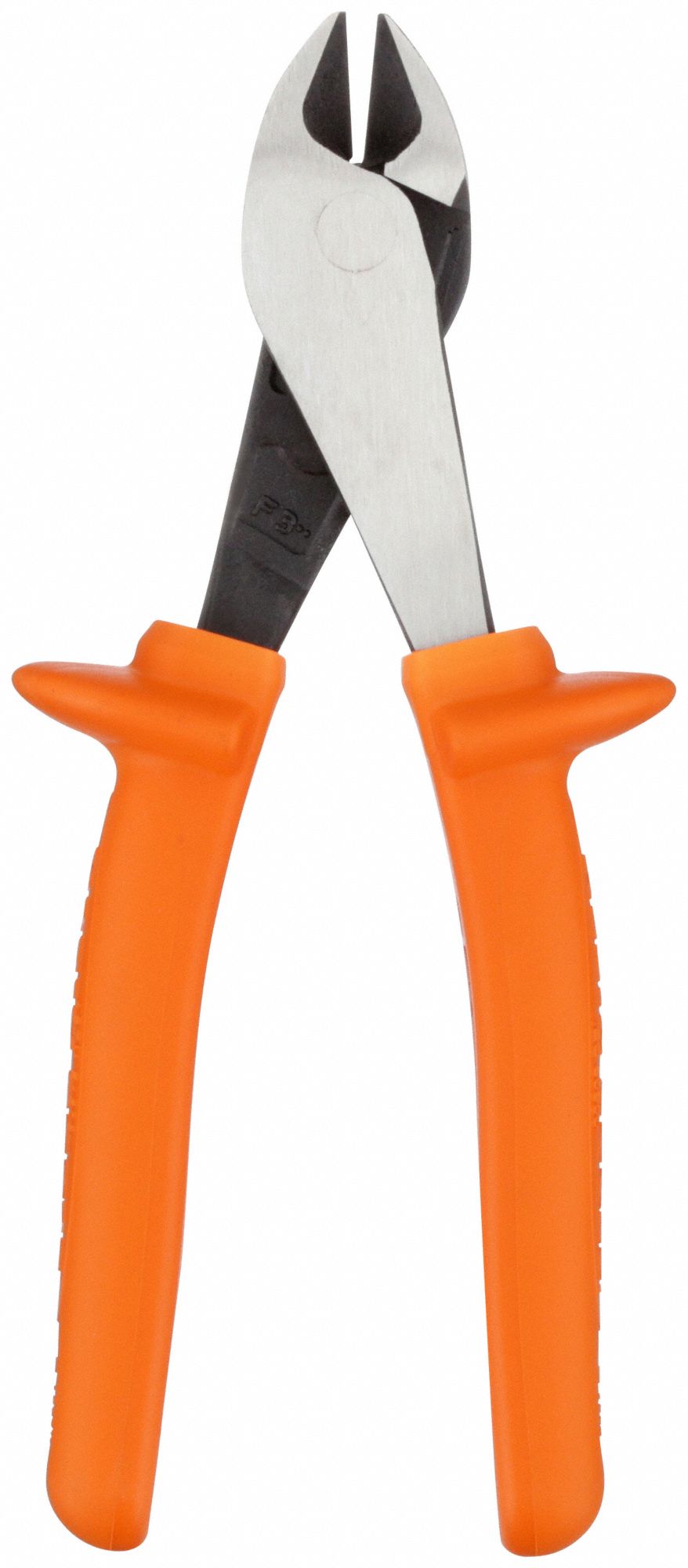 HIGH LEVERAGE DIAGONAL CUTTING PLIER, INSULATED, STANDARD, ANGLED, OVAL, ⅞ IN JAW L, 1¼ IN JAW W