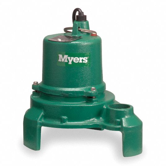 MYERS Effluent Pump, HP 1/3, Max. Head 37 ft 1N205ME3H11 Grainger