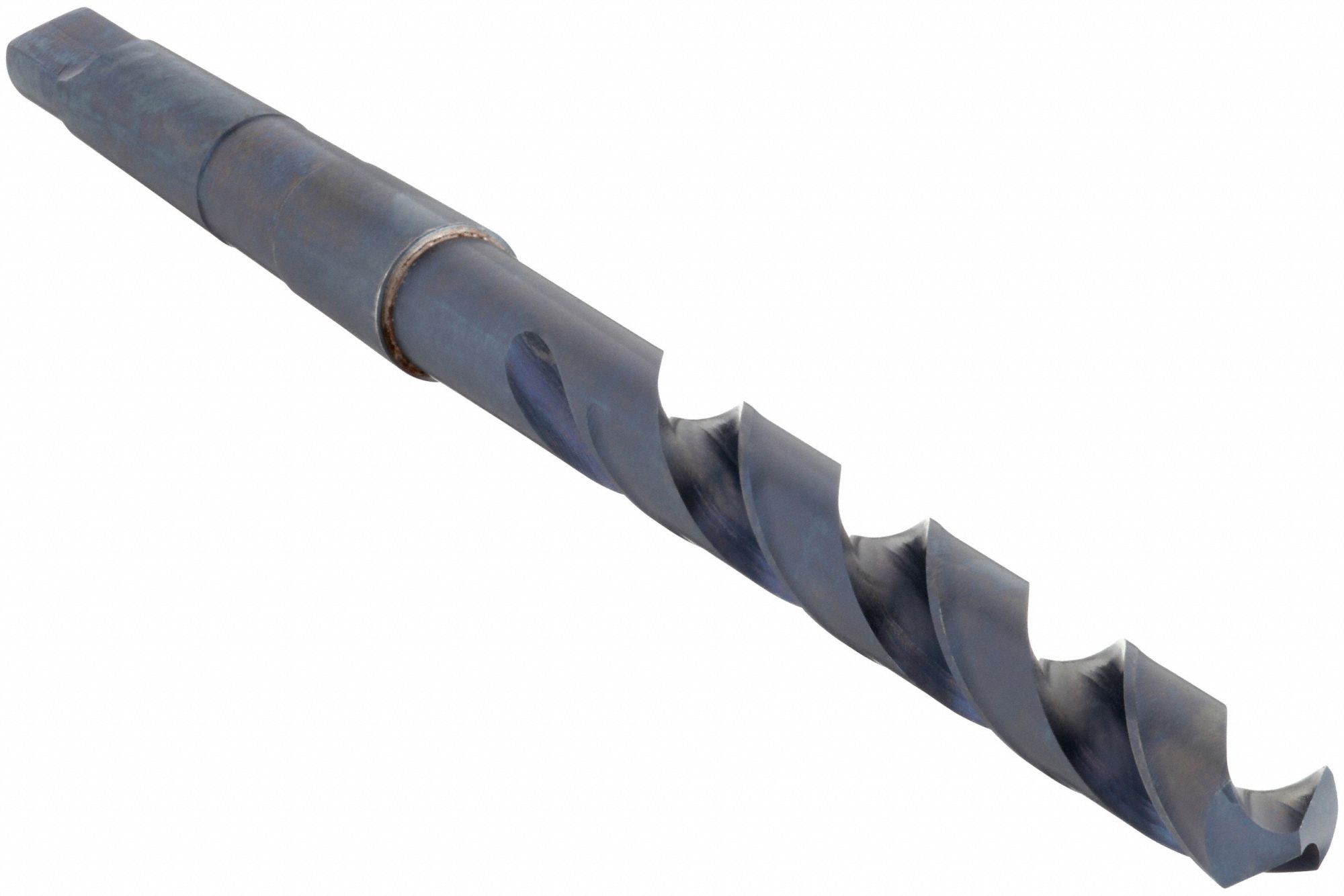 TAPER SHANK DRILL BIT, 9/16 IN DRILL BIT SIZE, 4⅞ IN FLUTE L, MT2 TAPER SHANK, HSS