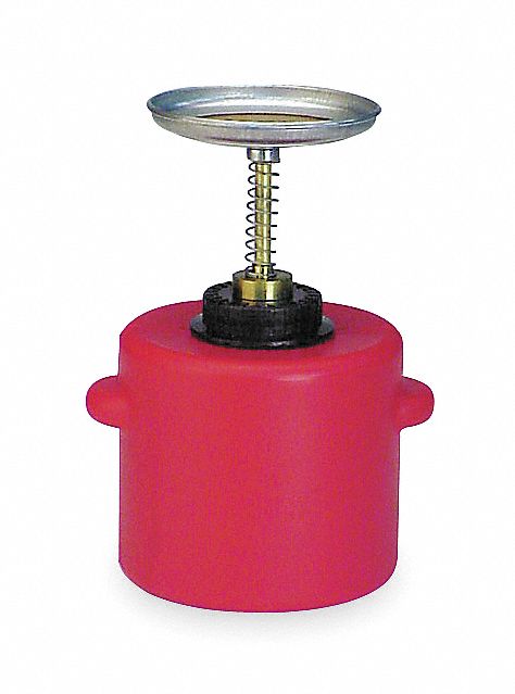 Red Plunger Can, Polyethylene, 1/2 gal. Capacity, Dasher Plate Dia. 5-1/4"