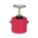 PLUNGER CAN, 1 GAL, RED, POLYETHYLENE, BRASS, 13 IN HEIGHT, 7¾ IN OUTSIDE DIAMETER