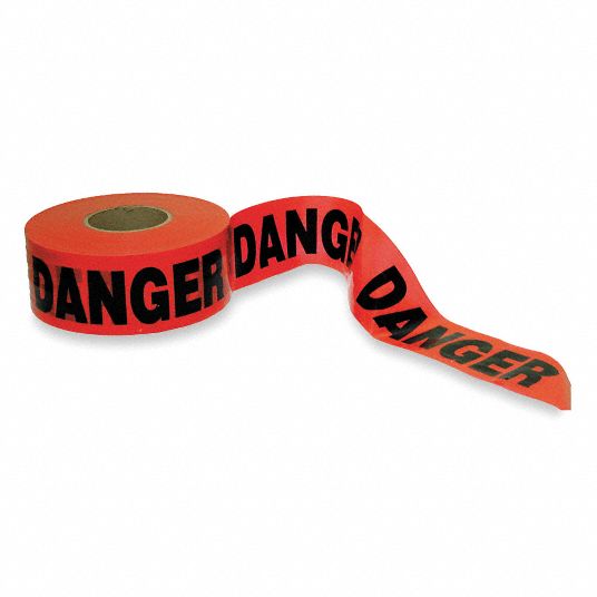 Red, 3 in Roll Wd, Barricade Tape - 1N960|1N960 - Grainger