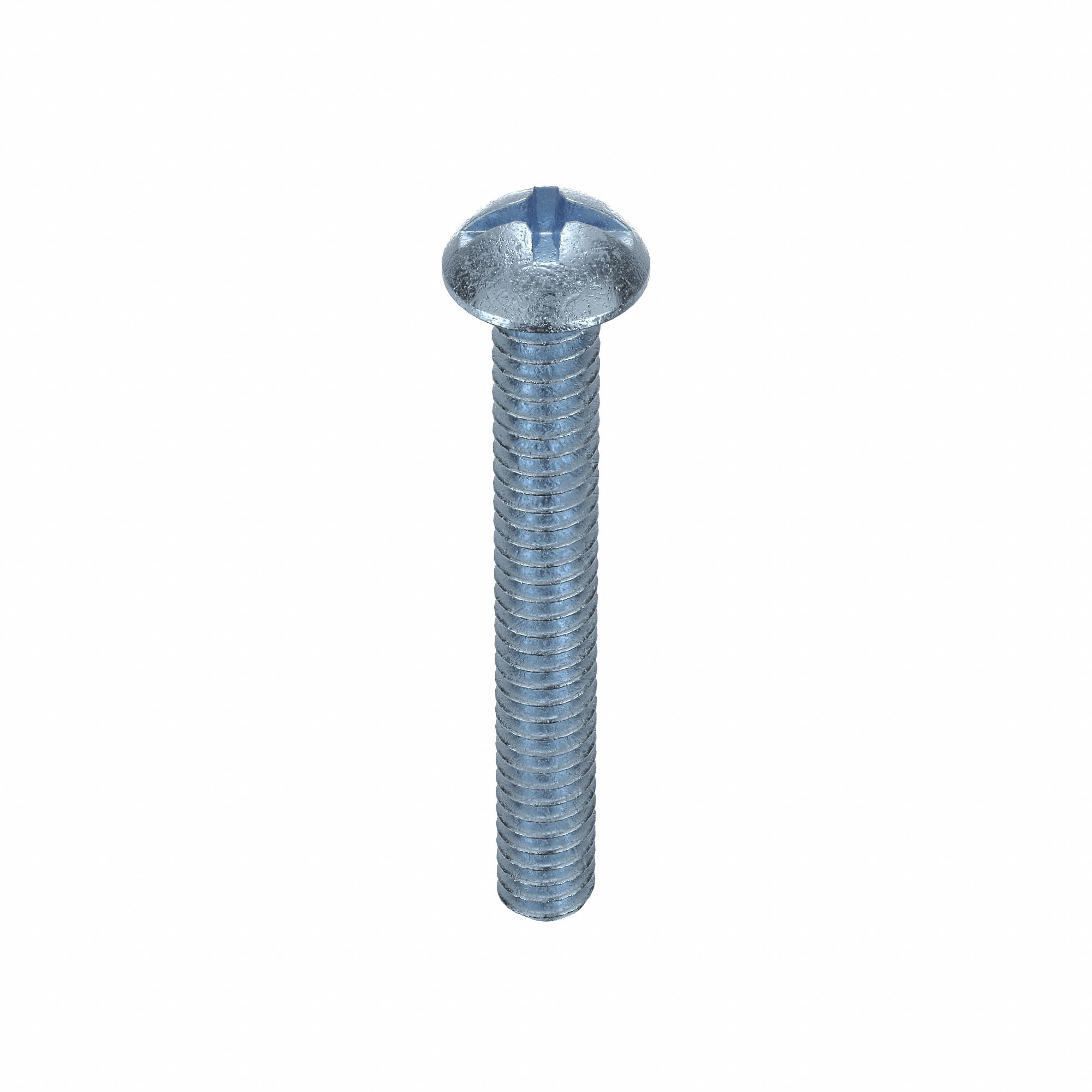 MACHINE SCREW, #10-24 THREAD, 1½ IN L, STEEL, ZINC PLATED, ROUND, ASME B18.6.3, 100 PK