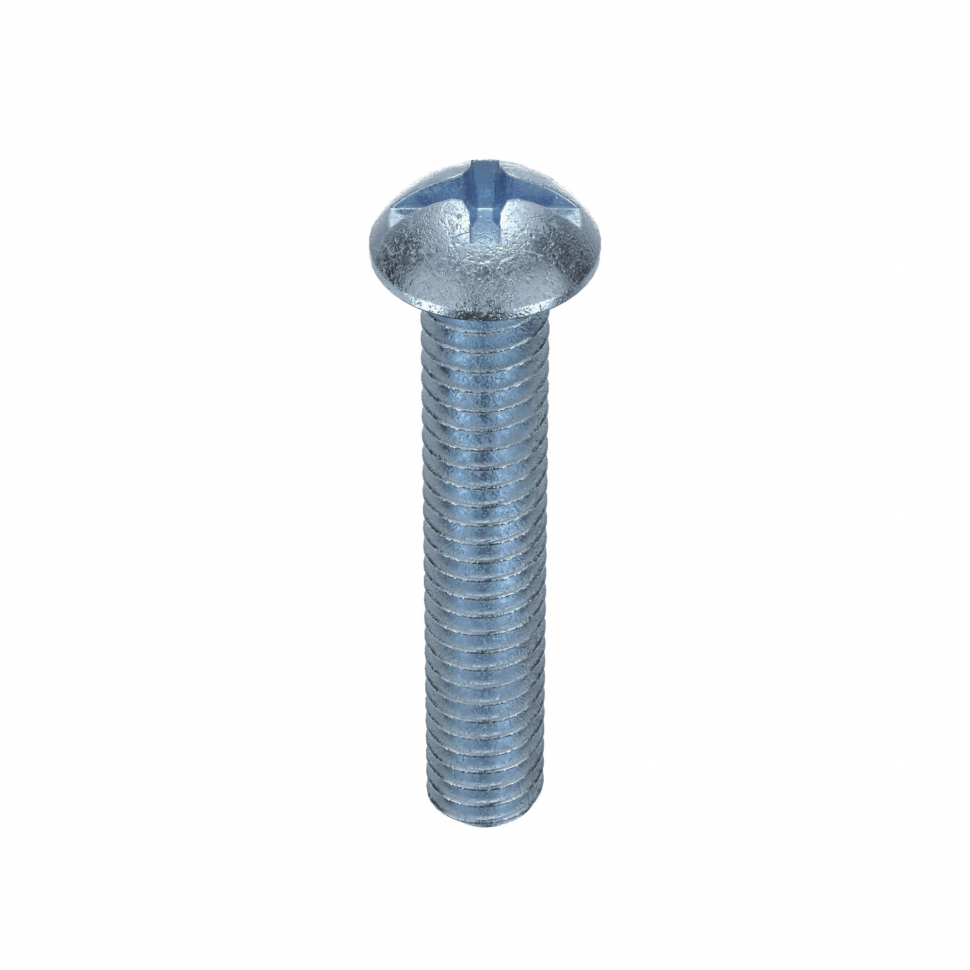 MACHINE SCREW, #12-24 THREAD, 1&frac14; IN L, STEEL, ZINC PLATED, ROUND, ASME B18.6.3, 100 PK