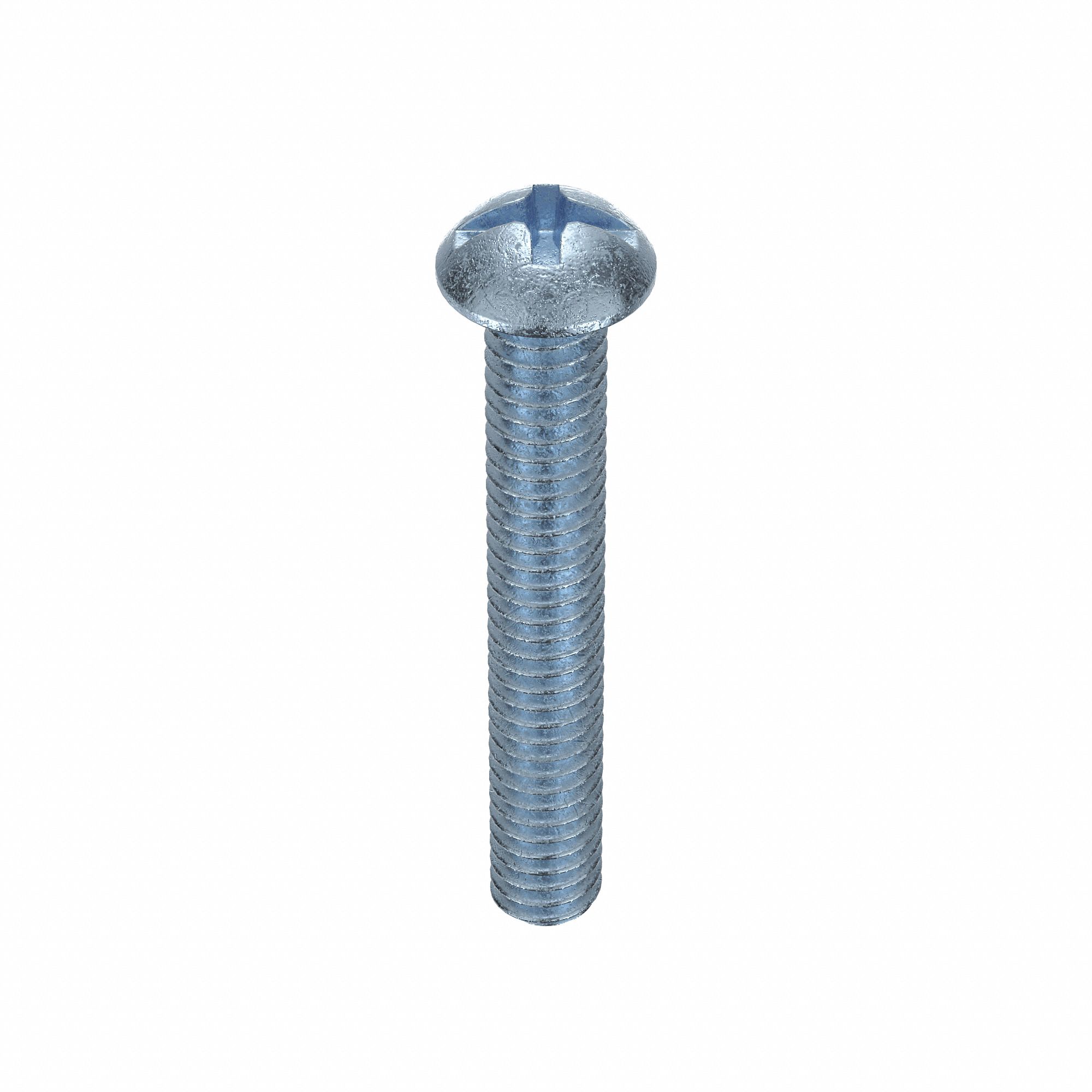 MACHINE SCREW, #12-24 THREAD, 1½ IN L, STEEL, ZINC PLATED, ROUND, ASME B18.6.3, 100 PK