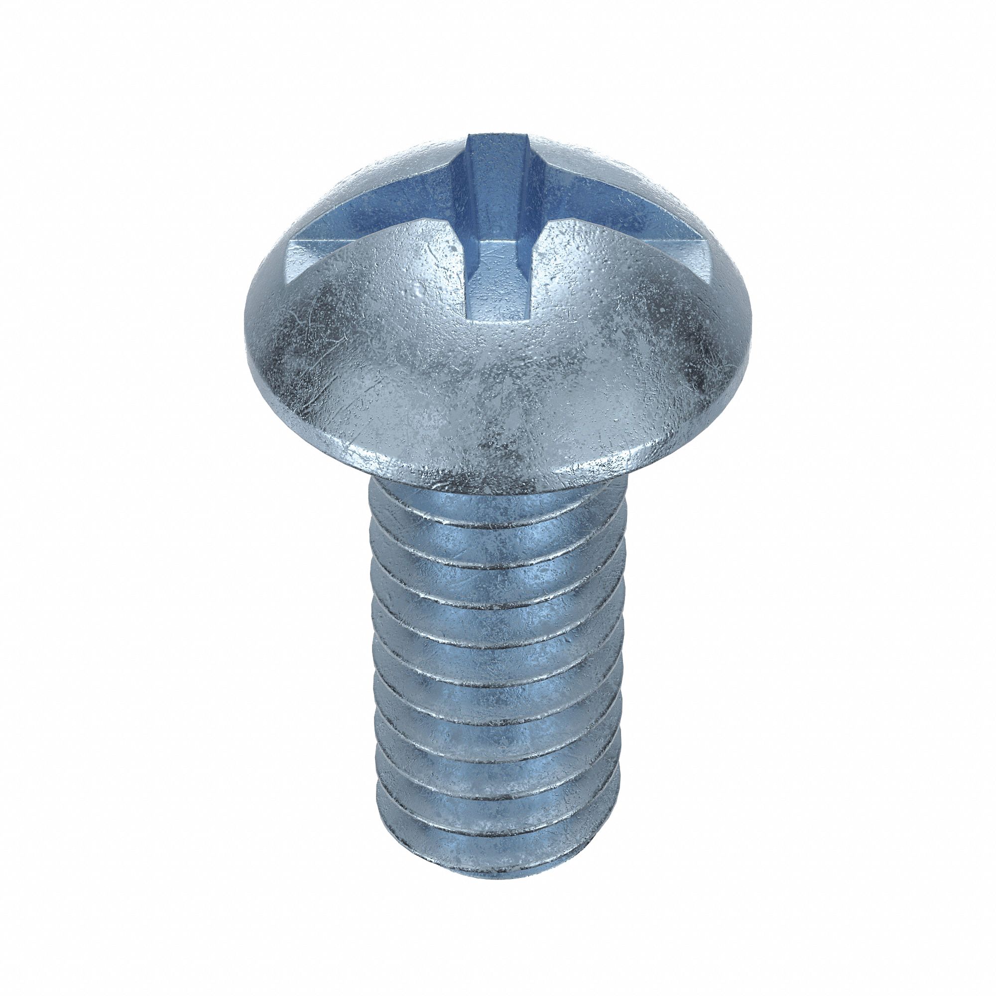 Machine Screw: 1/4"-20 Thread Size, 5/8 in Lg, Steel, Zinc-Plated, Round, Machine Screw, 100 PK