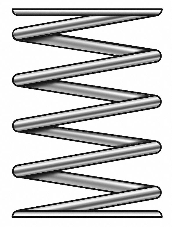 GRAINGER APPROVED 1NCE4 Compress Spring,1 1/2x0.038 In,PK5 