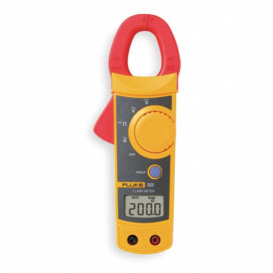 FLUKE Digital Clamp On Ammeter, 1.0 in (25 mm) Jaw Capacity, CAT III ...