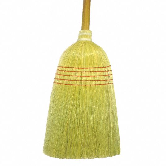 ABCO Jail Broom, 13 3/4 in Sweep Face 1NE70BR10037 Grainger