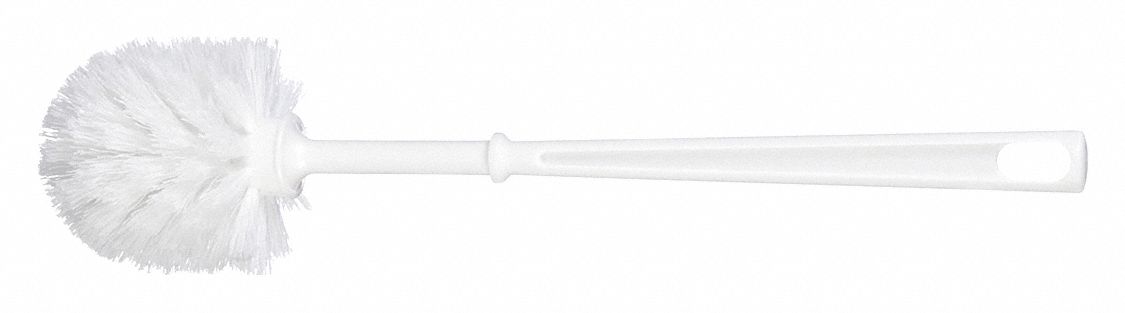 CORRECTIONAL TOILET BRUSH,15 IN L,WHITE