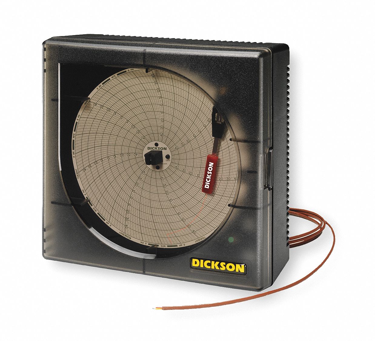 DICKSON Circular Chart Recorder, Temperature (Type K Thermocouple), 1