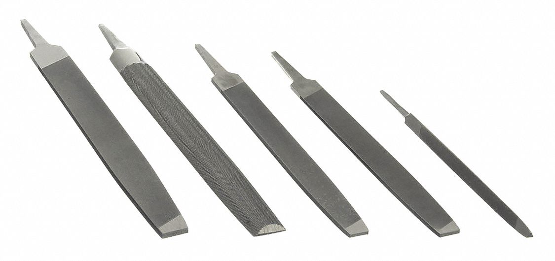 5 Pieces, Bastard Cut/Smooth Cut, File Set 1NFK41NFK4 Grainger